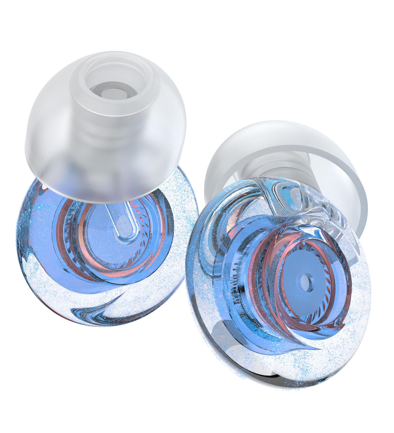 High Fidelity Ear Plugs for Concerts - Reusable Silicone Earplugs (2 Pack) with 5 Pair Ear Tips | Noise Cancelling 18-25 dB - Perfect for Rave Work & Musicians (Blue - Buy Online on GoSupps.com