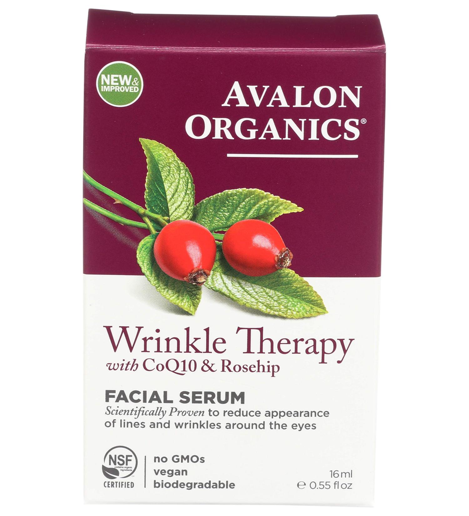 Avalon Organic Botanicals Wrinkle Defense Serum | CoQ10 Enzyme | Anti-Aging Skincare | 0.55 oz | International Shipping Available - Buy Online on GoSupps.com