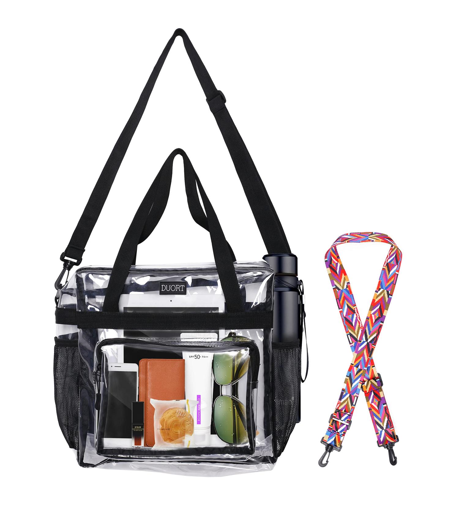 DUORT Clear Stadium Approved Crossbody Bag with Inside Pocket - White - Buy Online on GoSupps.com