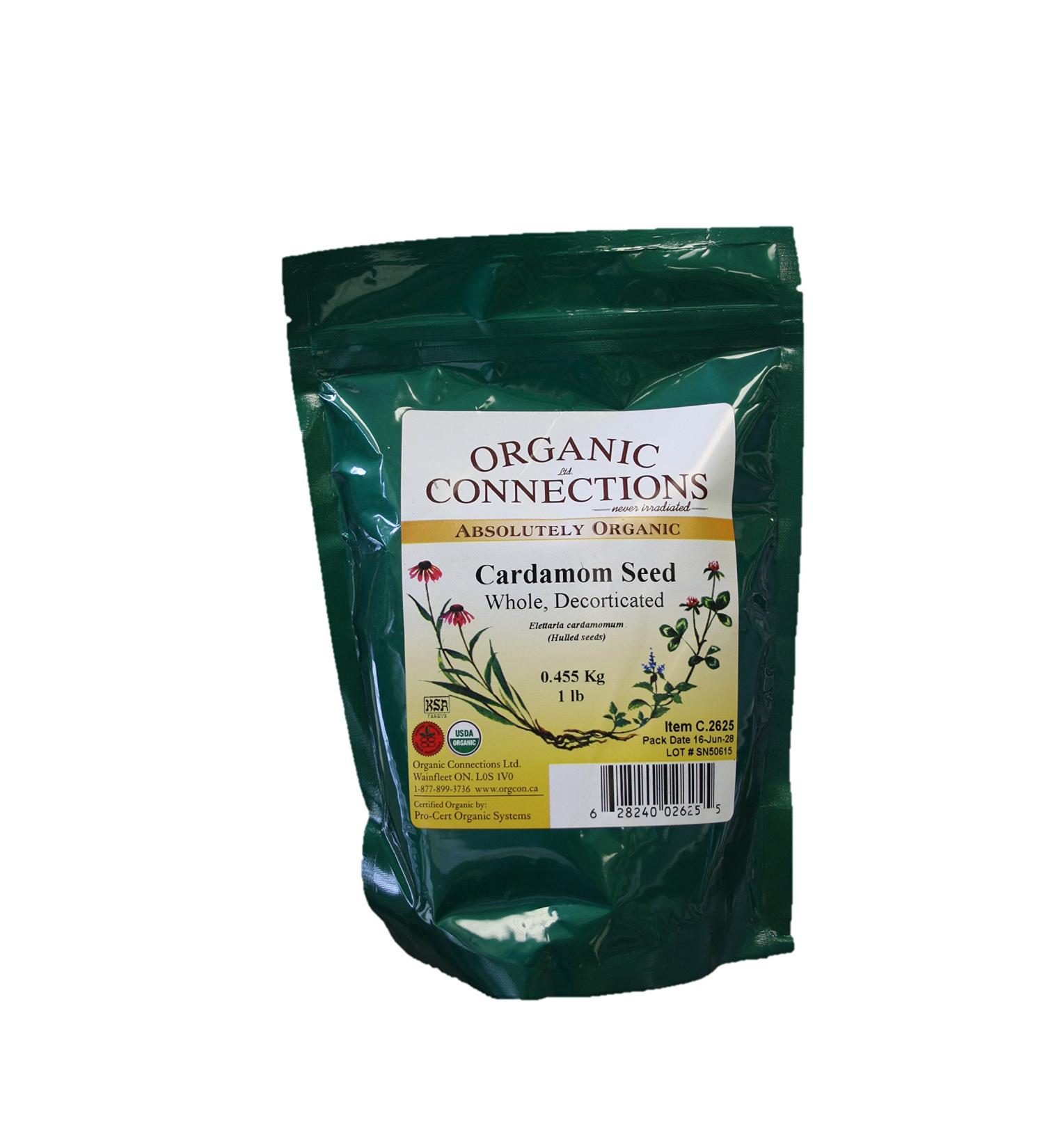 Cardamom Seed Whole Decorticated Organic (1 lb)
