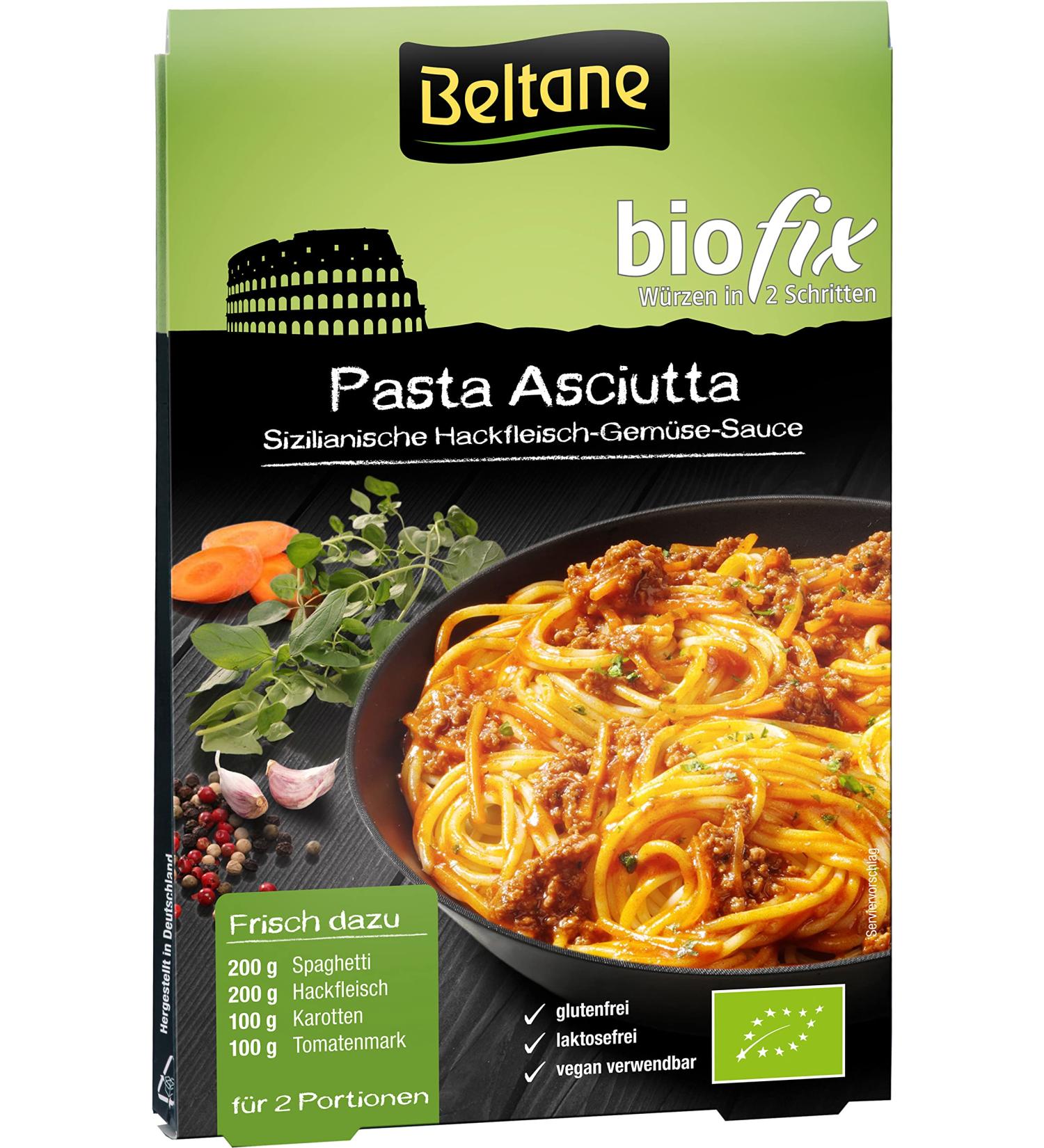 Beltane biofix Pasta Asciutta - 2 portions 2 pack (2 x 29.8 g pack) - Organic 29.8 g (2 pack)