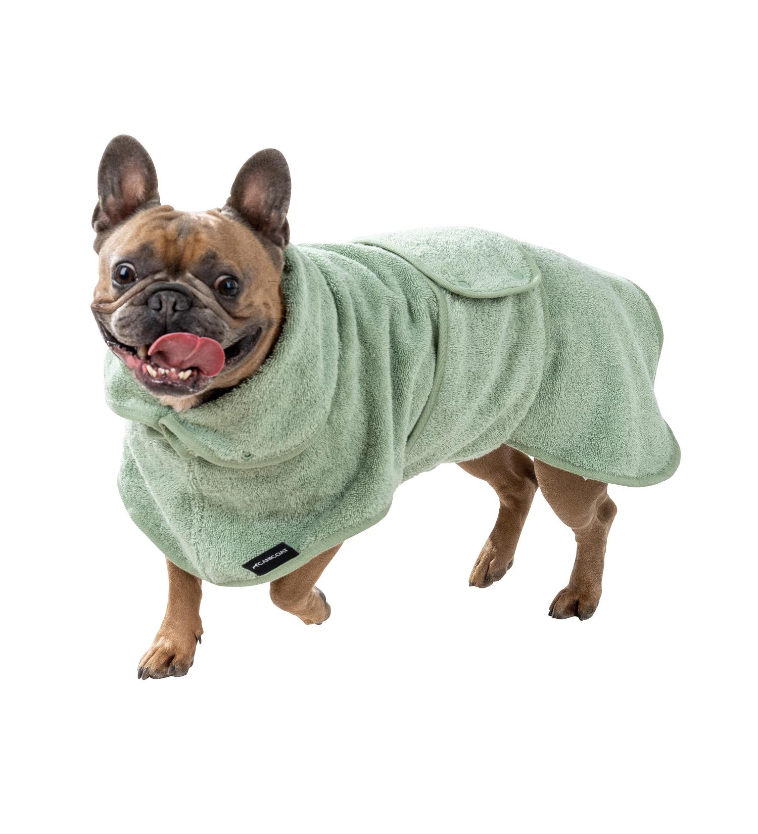 CANICOAT Dog Bathrobe Lavari - 100% Cotton Oeko-TEX Certified Size 5 Mint Green | International Shipping Available - Buy Online on GoSupps.com