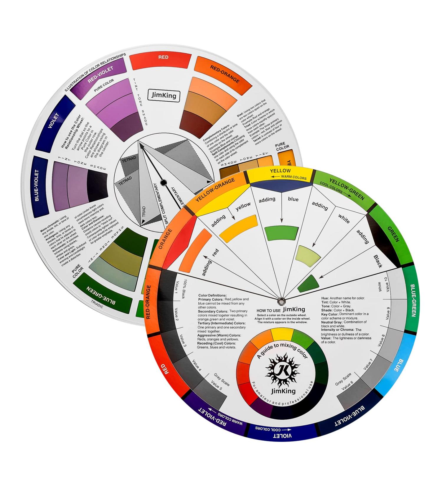 JimKing Creative Color Wheel - Paint Mixing Learning Guide for Makeup & Art Class - 9.25inch - Buy Online on GoSupps.com