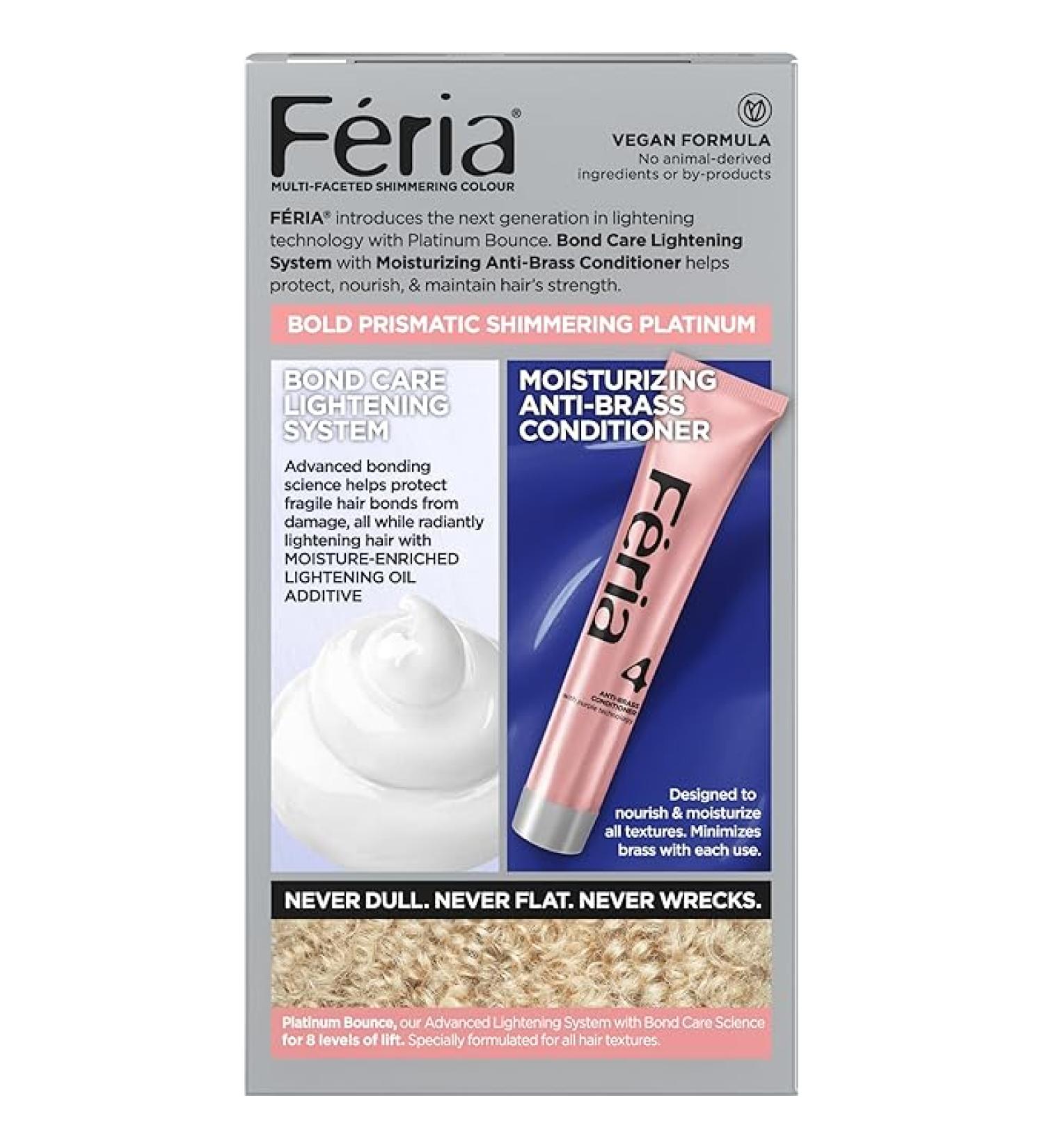 L'Oreal Paris Feria Platinum Bounce Bond Care Lightening System - 1 kit, 1 Fl Oz - Advanced Bonding Science for Radiant Hair Lightening - Buy Online on GoSupps.com