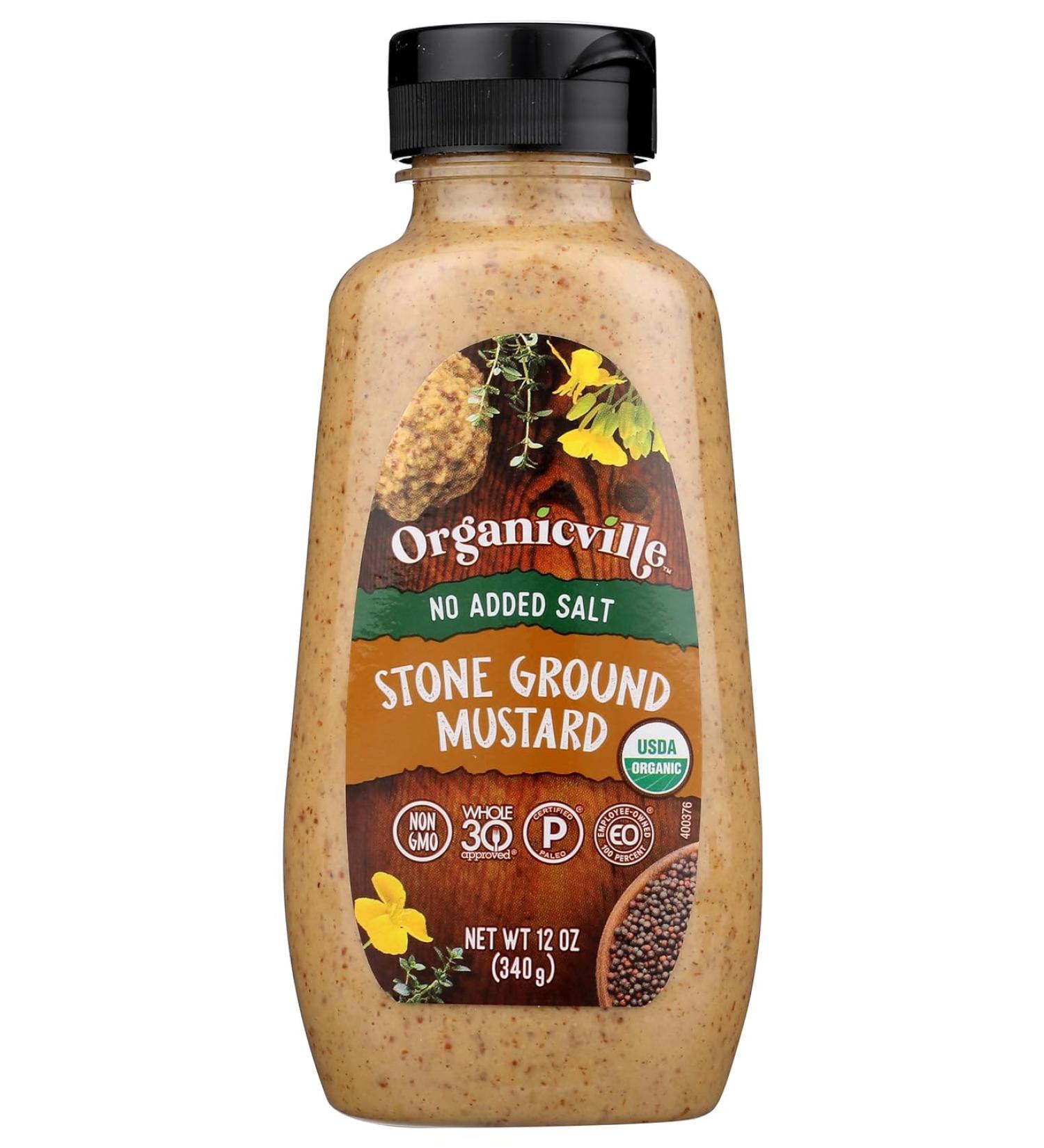 ORGANICVILLE Organic Salt Free Mustard 12 oz - Buy Now for a Healthy Flavor Boost - Buy Online on GoSupps.com