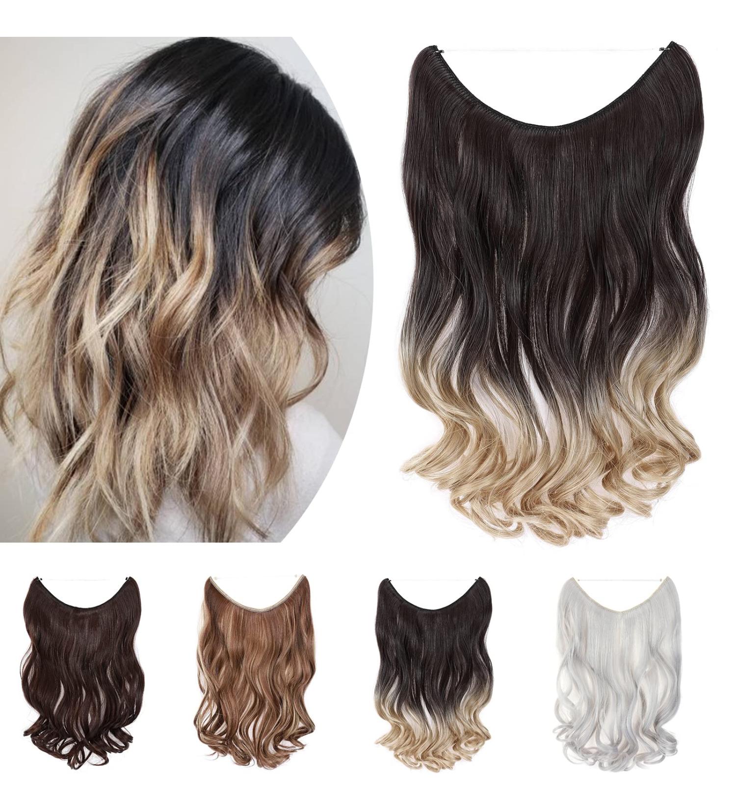 Buy Sego 50cm Secret Hair Extensions - Invisible Wire Wavy Light Brown & Ashblond for Natural Look - Buy Online on GoSupps.com