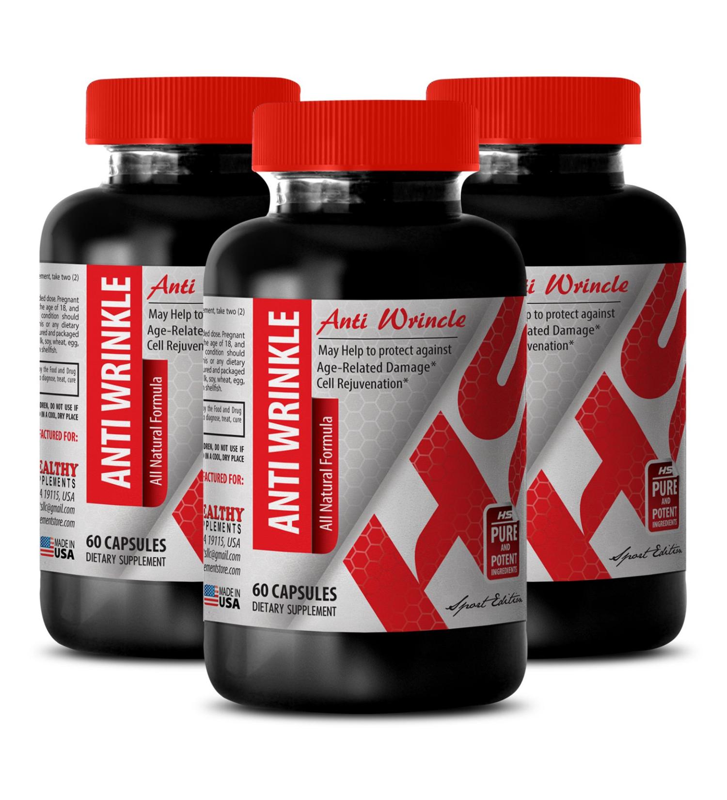 Anti-Wrinkle Supplement - Grape Seed Glow Anti-Wrinkle Resveratrol Plant-Based Anti-Wrinkle Formula Skin Care with Collagen and Aloe Vera Green Tea Infusion Hyaluronic Acid Moisture 2Bot - Buy Online on GoSupps.com