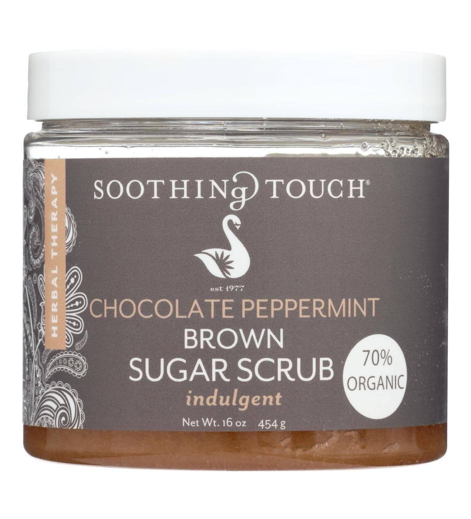 Soothing Touch Brown Sugar Scrub - Chocolate Peppermint 16 Oz | Exfoliating & Hydrating Body Scrub | International Shipping - Buy Online on GoSupps.com