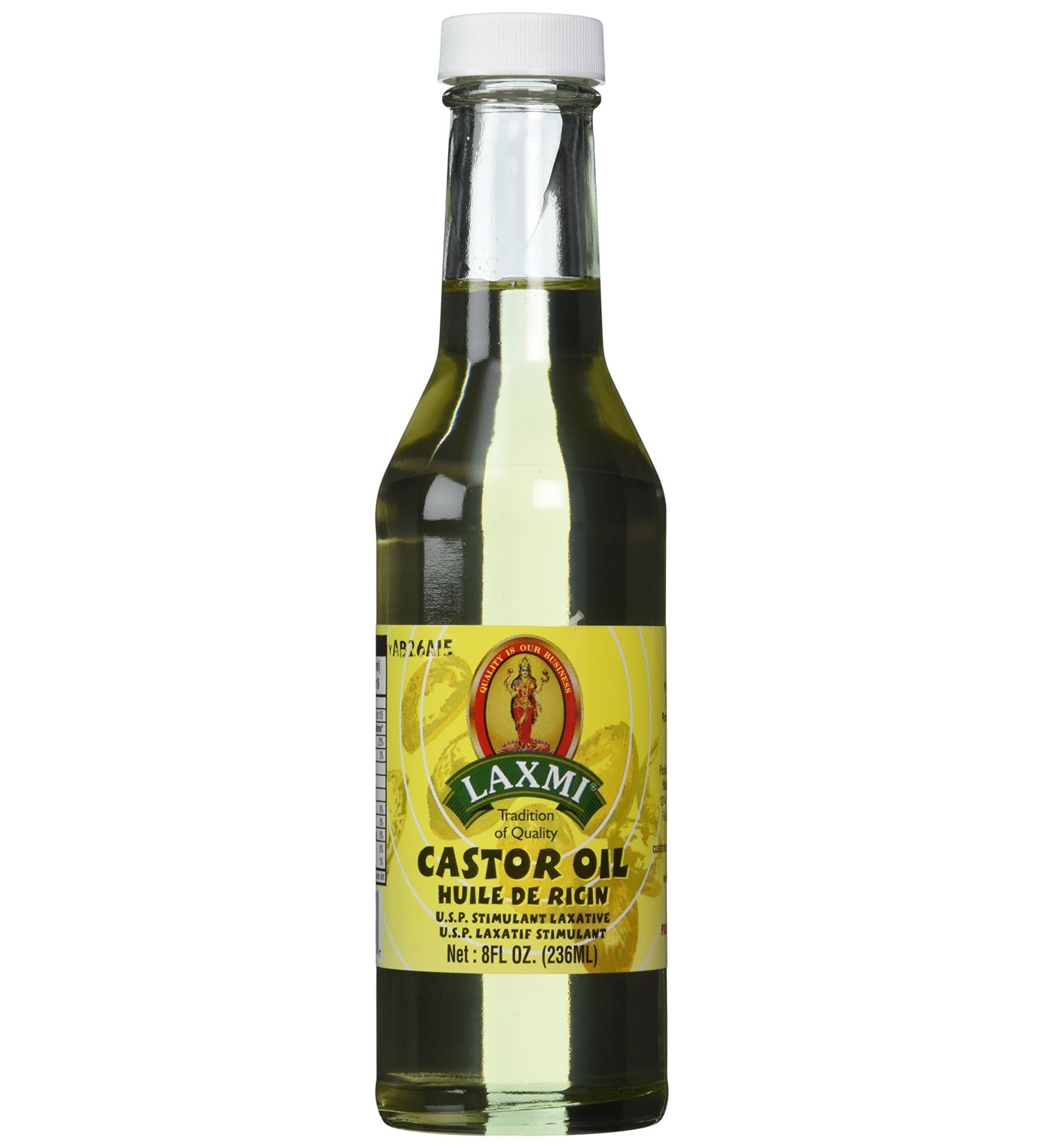Laxmi Castor Oil 8fl oz - Pure Cold-Pressed Best for Skin & Hair | International Shipping Available - Buy Online on GoSupps.com
