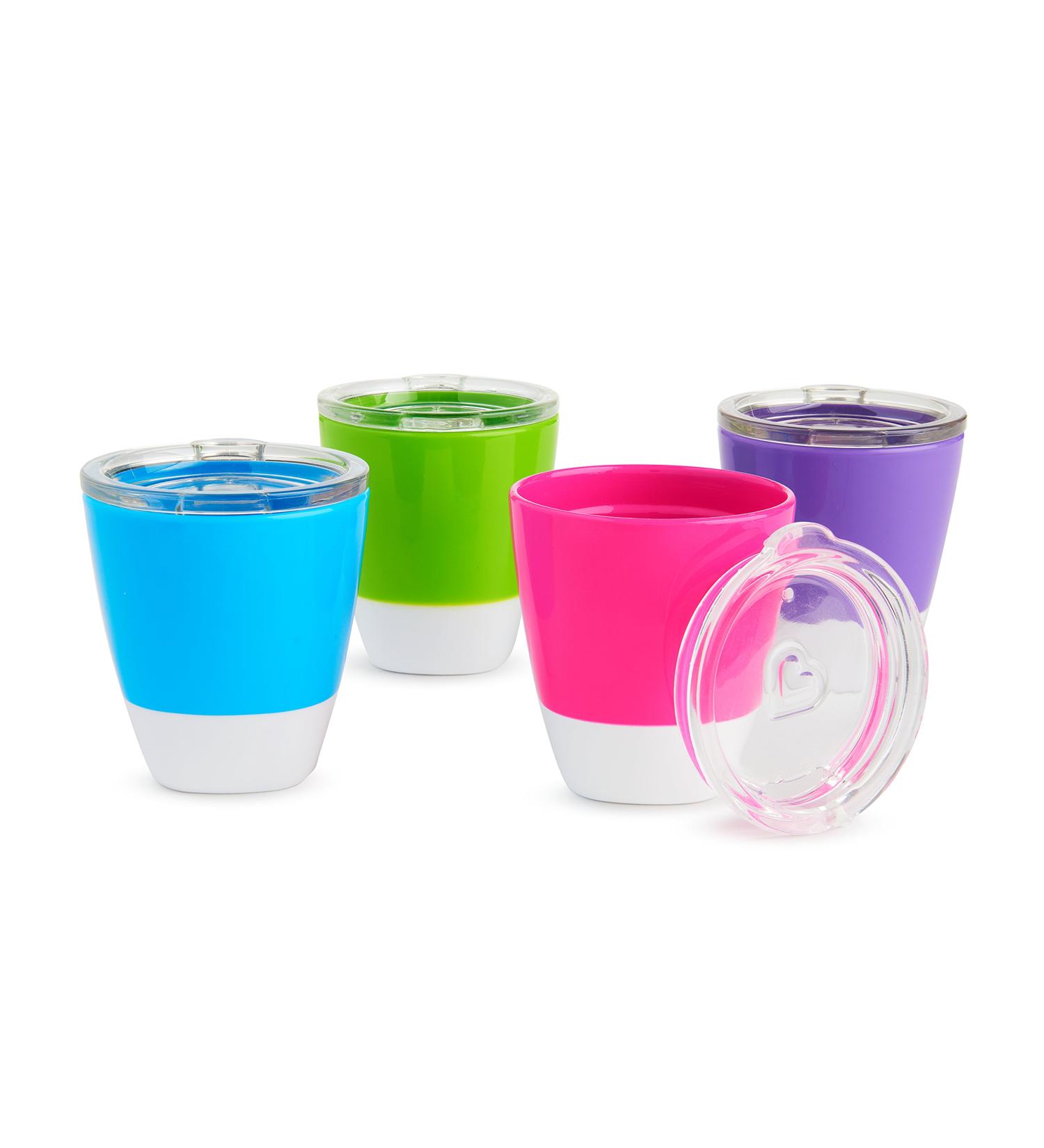 Munchkin Splash Open Toddler Cups 7oz Multicolored 4 Pack with Training Lids - Buy Online on GoSupps.com