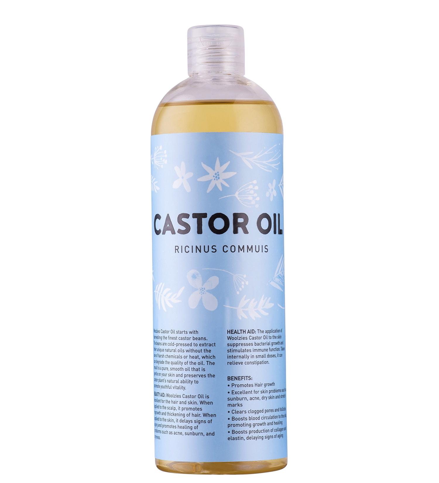 Woolzies 100% Pure Cold Pressed Castor Oil 16 Oz - Moisturizing & Healing for Dry Skin - Hair Growth for Eyelashes, Eyebrows, Hair - Lash Growth Serum - Brow Treatment - Buy Online on GoSupps.com