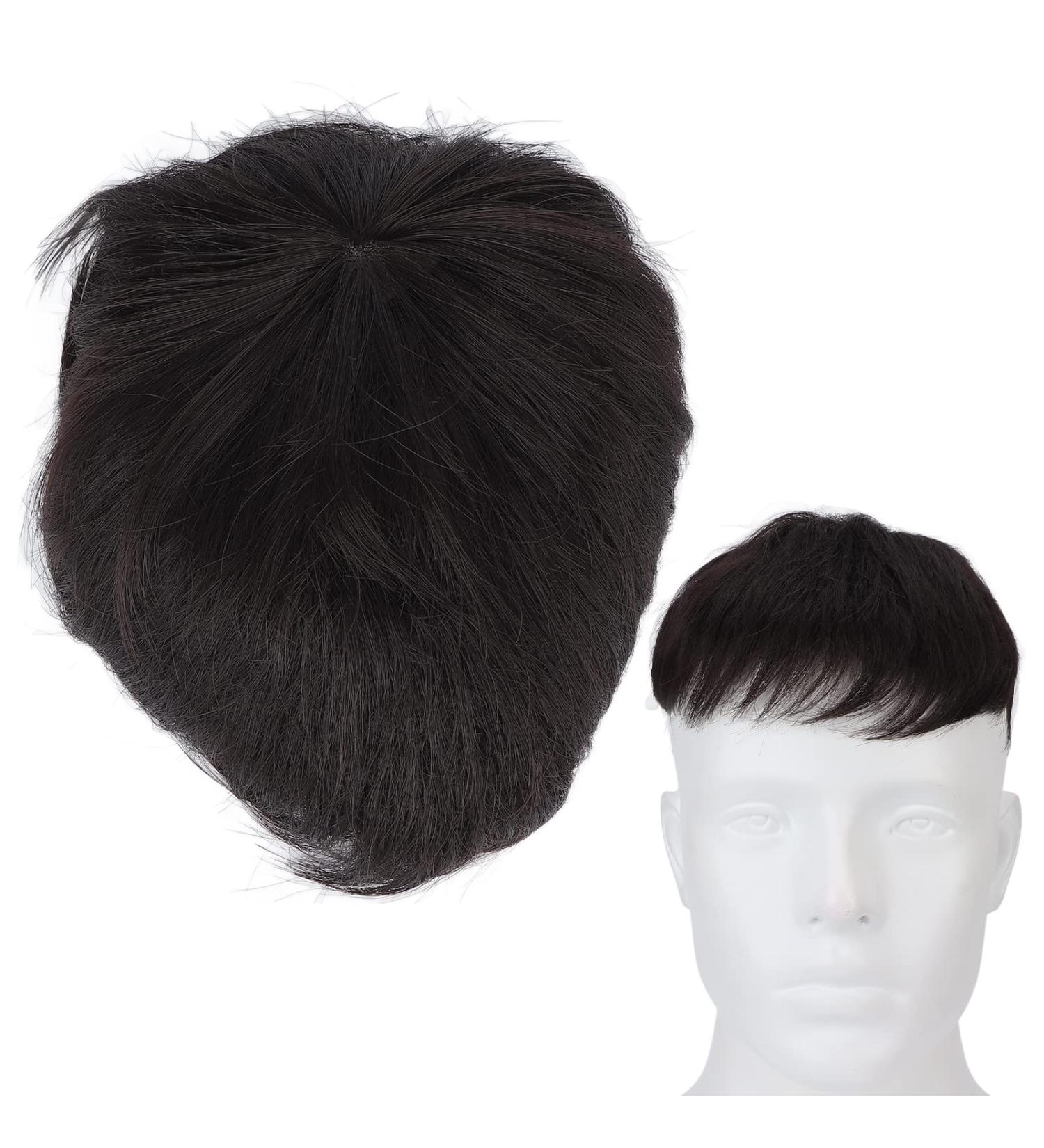 Buy Short Wigs for Men | Natural Black Hair Extensions & Hair Loss Solutions - Buy Online on GoSupps.com