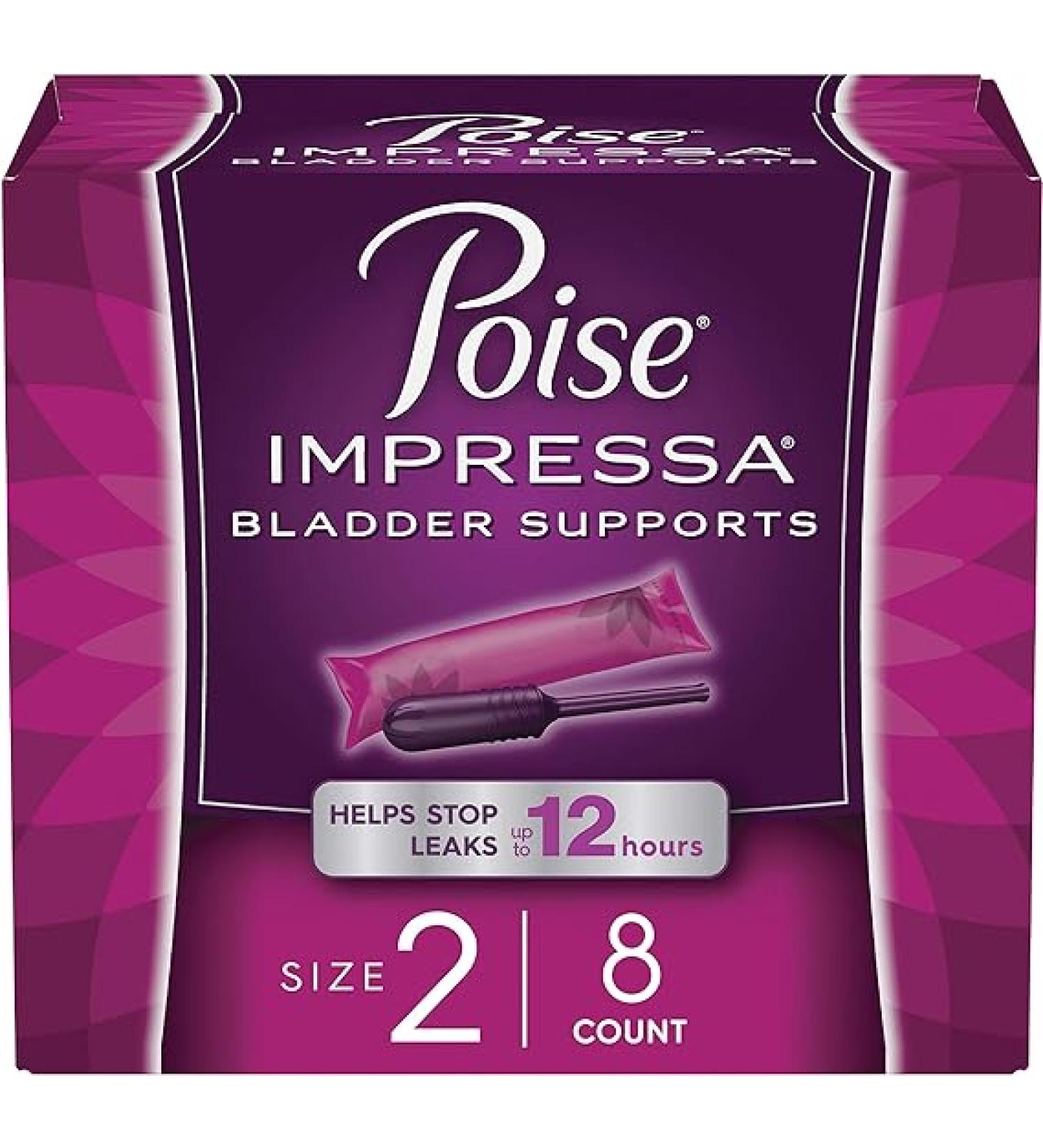 Poise Impressa Incontinence Bladder Supports Size 2 - 8 Count | Bladder Control Solution - Buy Online on GoSupps.com