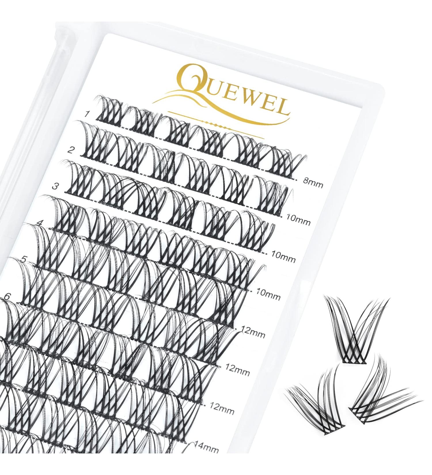 Buy Honey 02-D Mix Individual Eyelash Clusters (8-16mm) | 72 Pack D Curl Segments for DIY Eyelash Extensions - Buy Online on GoSupps.com