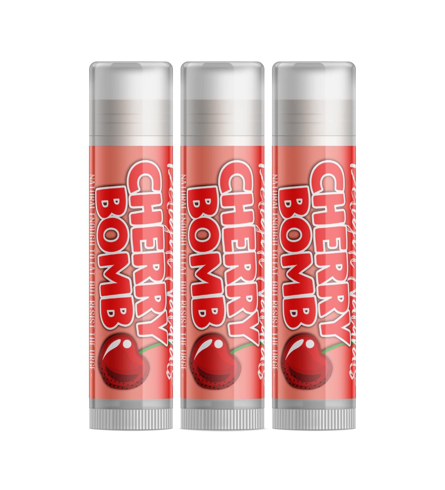 Cherry Bomb Lip Balm Set of Three - Nourishing & Hydrating | International Shipping Available - Buy Online on GoSupps.com