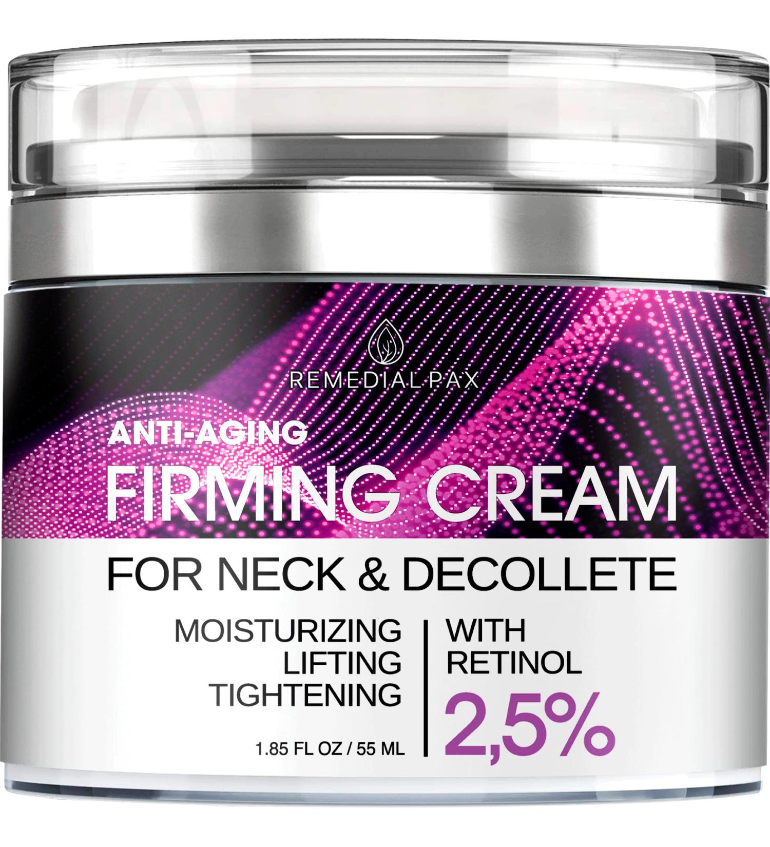 REMEDIAL PAX Neck Firming Cream | Anti-Aging Moisturizer with Retinol Collagen & Hyaluronic Acid for Men & Women - 1.85 Fl Oz - Buy Online on GoSupps.com