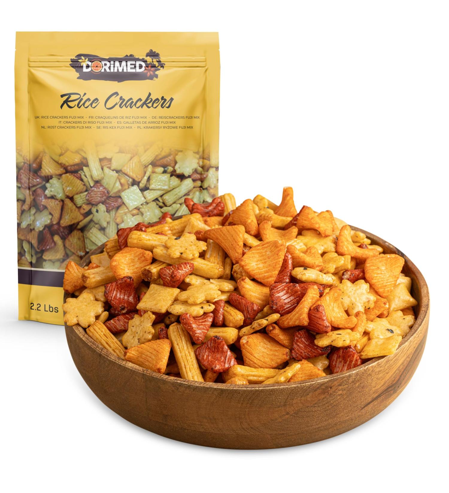 Buy Fuji Mix Rice Cracker 1 kg | Salty Crispy Snacks | Healthy Pepper Salt Snack | Dorimed - International Shipping Available - Buy Online on GoSupps.com