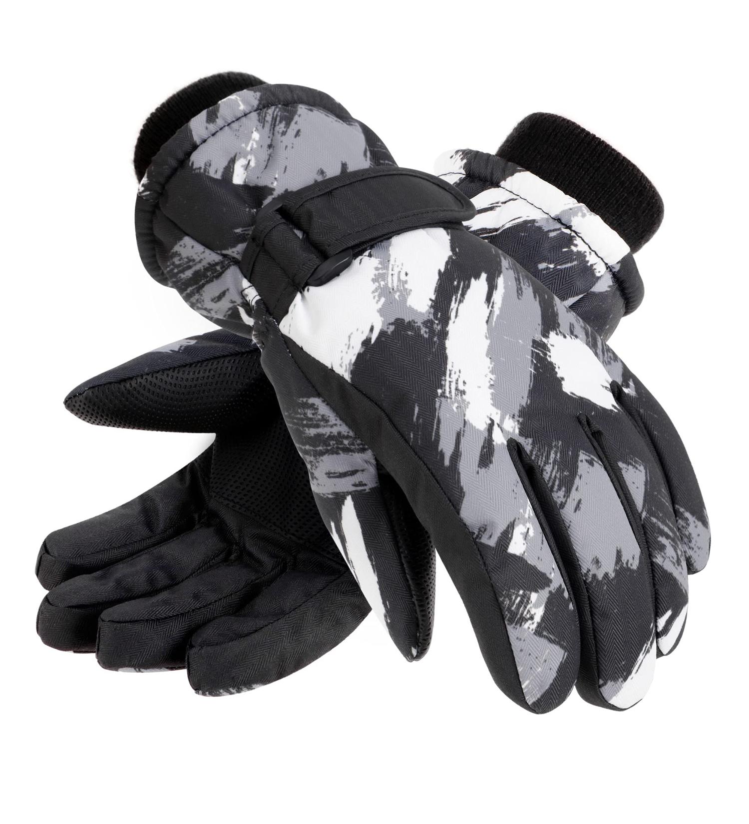 LULLABY KIDS Waterproof Snow Ski Gloves Camo Black - Size L (10-12 years) - Buy Online on GoSupps.com