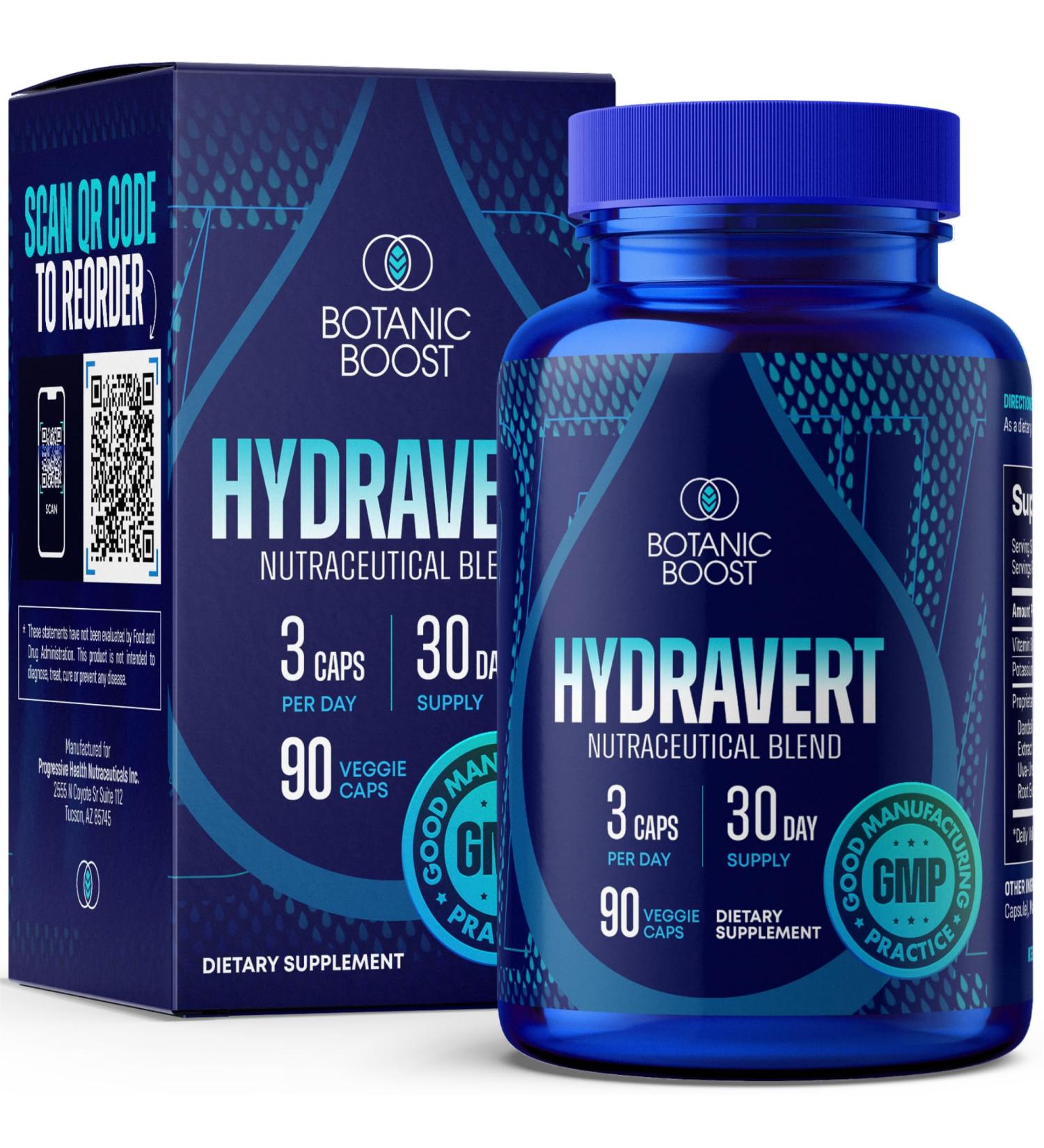 Water Pills for Swollen Legs & Feet | Natural Diuretics for Water Retention | Hydravert Diuretic Blend - Buy Online on GoSupps.com