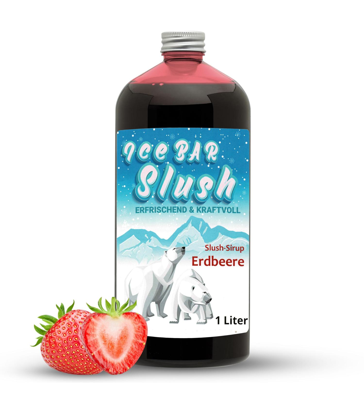 ICE B r SLUSH ICE Bear Syrup without AZO | 1 liter bottle | Concentrate for slushy drinks ice cream makers ice machines 1:5 ratio