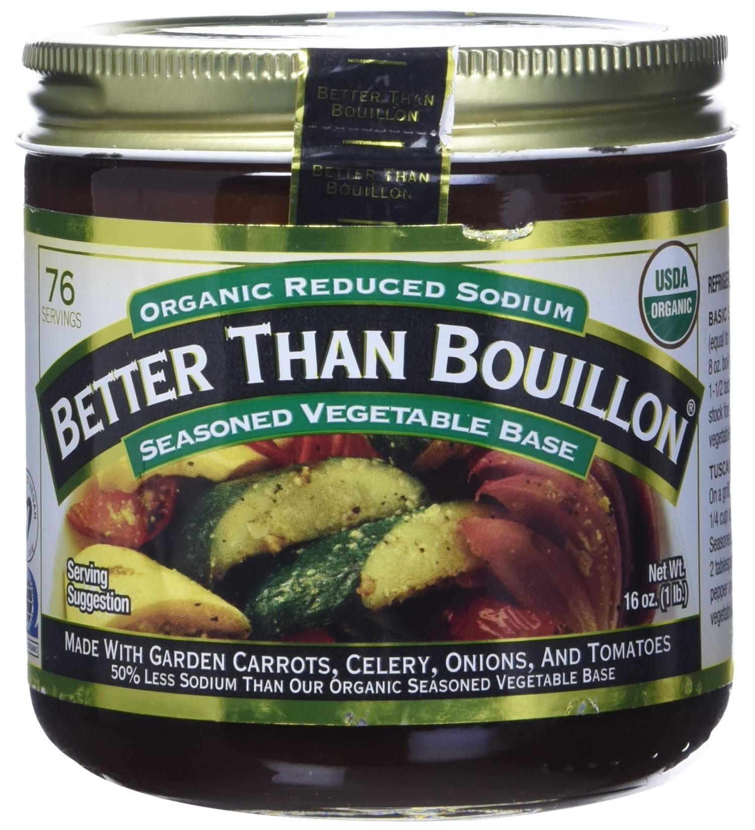 Organic Vegetable Base 16oz Reduced Sodium | Better Than Bouillon 1lb (Pack of 1) - Buy Online on GoSupps.com