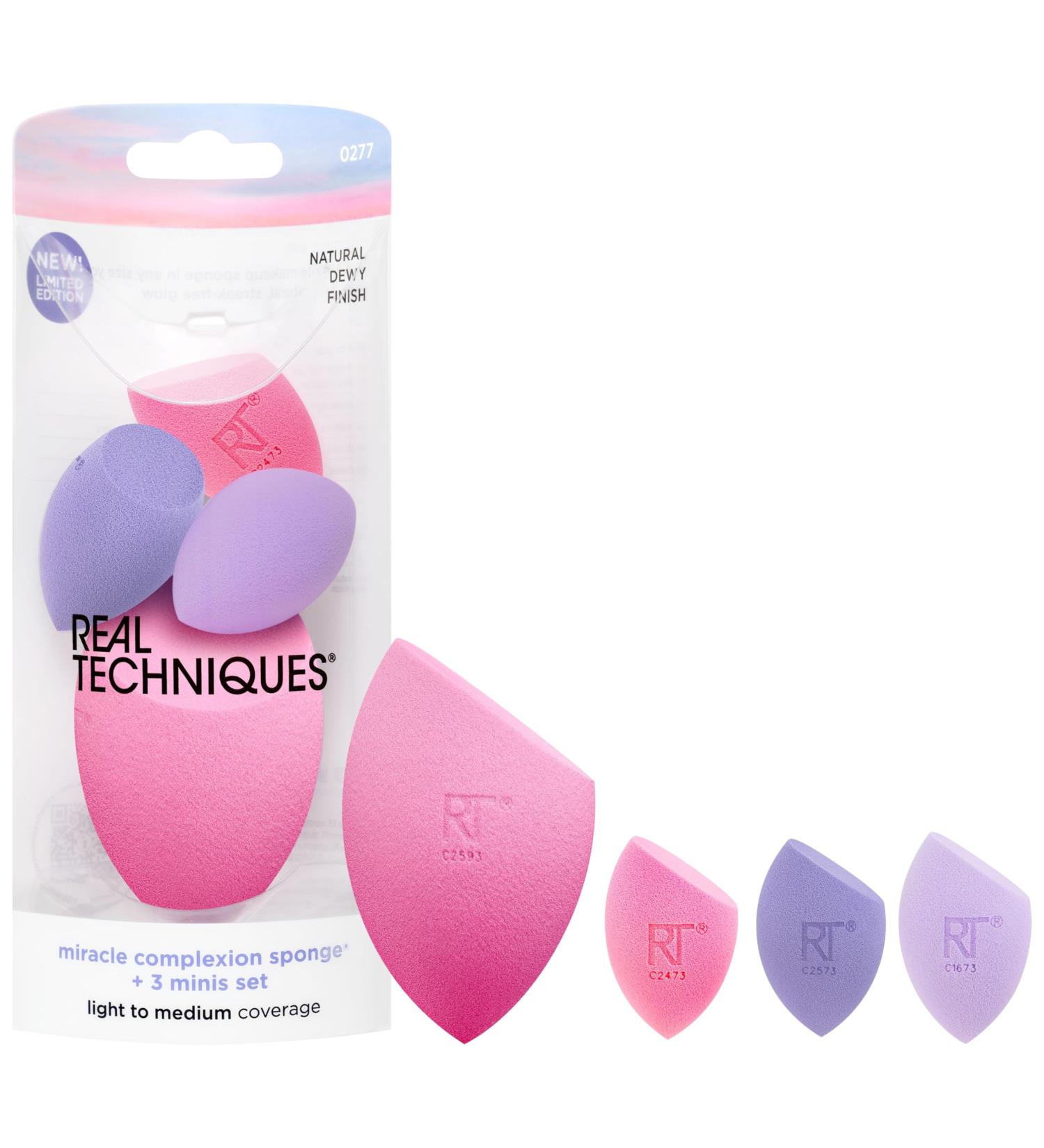 Real Techniques Sunrise to Sunset Miracle Complexion Sponge Set - 4 Piece Kit with 3 Mini Sponges | International Shipping Available - Buy Online on GoSupps.com
