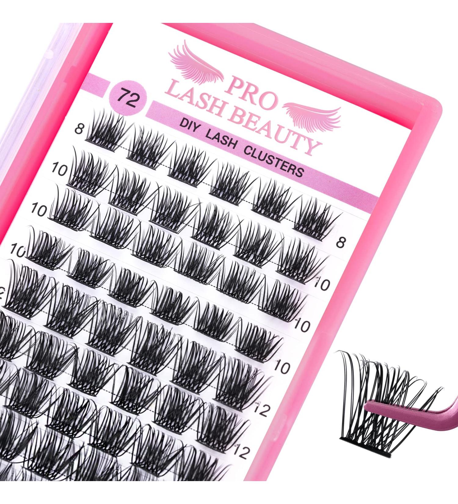 72 Pcs Cluster Lashes DIY Eyelash Extension | Confession D-8-16 Mix | Thin Band, Easy to Apply at Home - Buy Online on GoSupps.com