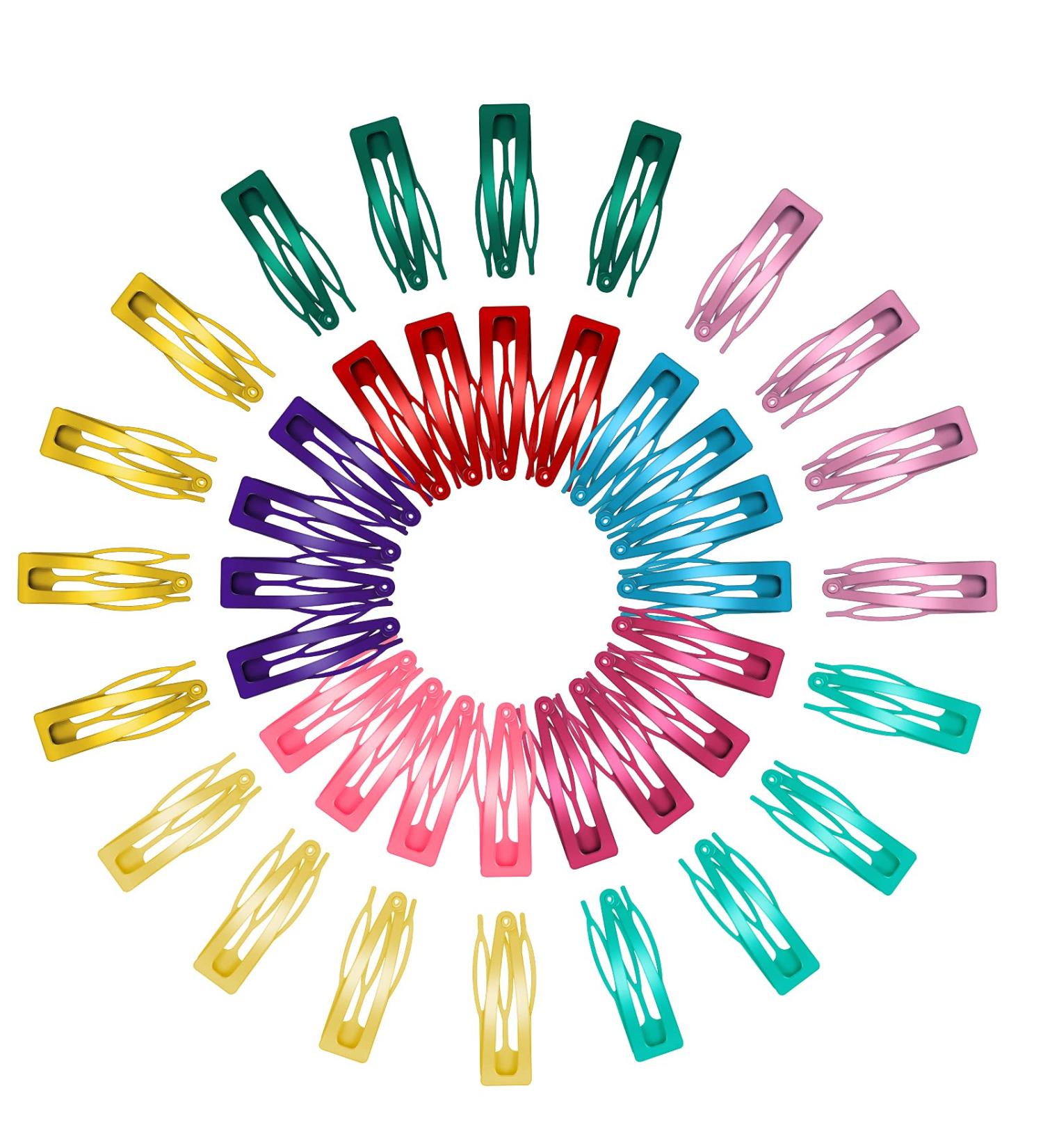 40-Piece Double Grip Metal Snap Hair Clips | Non-Slip Barrettes for Women & Girls - Salon Quality Hair Accessories in 10 Colors - Buy Online on GoSupps.com