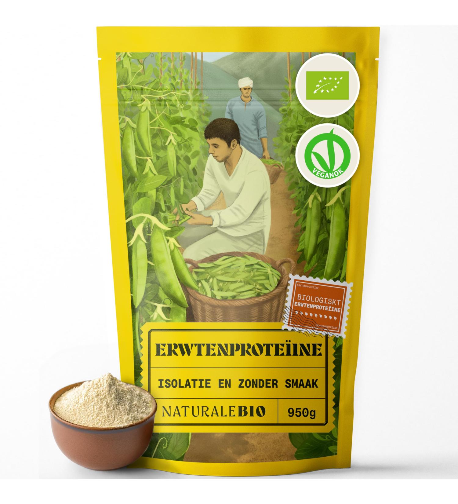 NaturaleBio pea protein 950 g Vegan organic and nonGMO Hypoallergenic and easily digestible For weight management muscle recovery and growth Pea Protein 950 g Pack of 1 - Buy Online on GoSupps.com