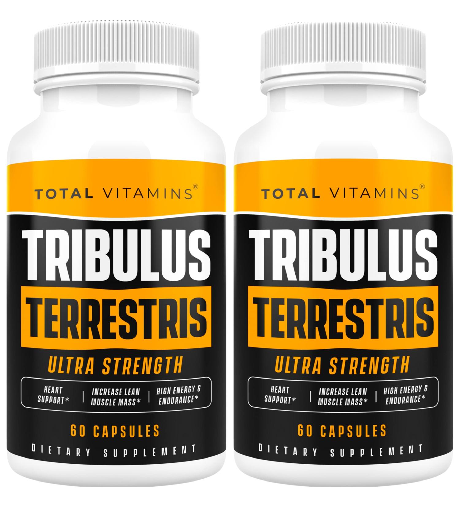 1500mg Tribulus Terrestris Extract for Men & Women - Energy & Strength Booster - 2 Pack - Vegan & Gluten Free - Buy Online on GoSupps.com