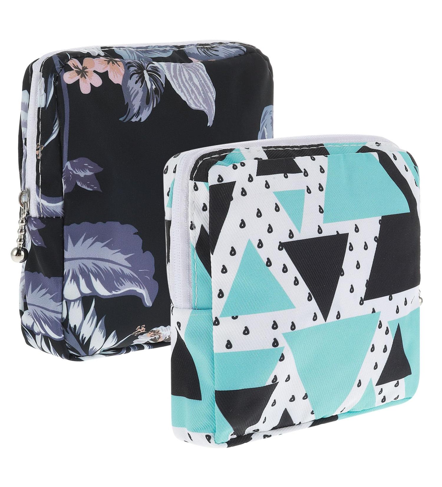 Amaxiu Sanitary Napkin Storage Bags 2pcs Waterproof Travel Menstrual Pad Pouch with Zipper Mini Tampons Holder for Purse Period Nursing Pad Holder for Women Girls 5.1" x 5.1" (Pattern E) - Buy Online on GoSupps.com