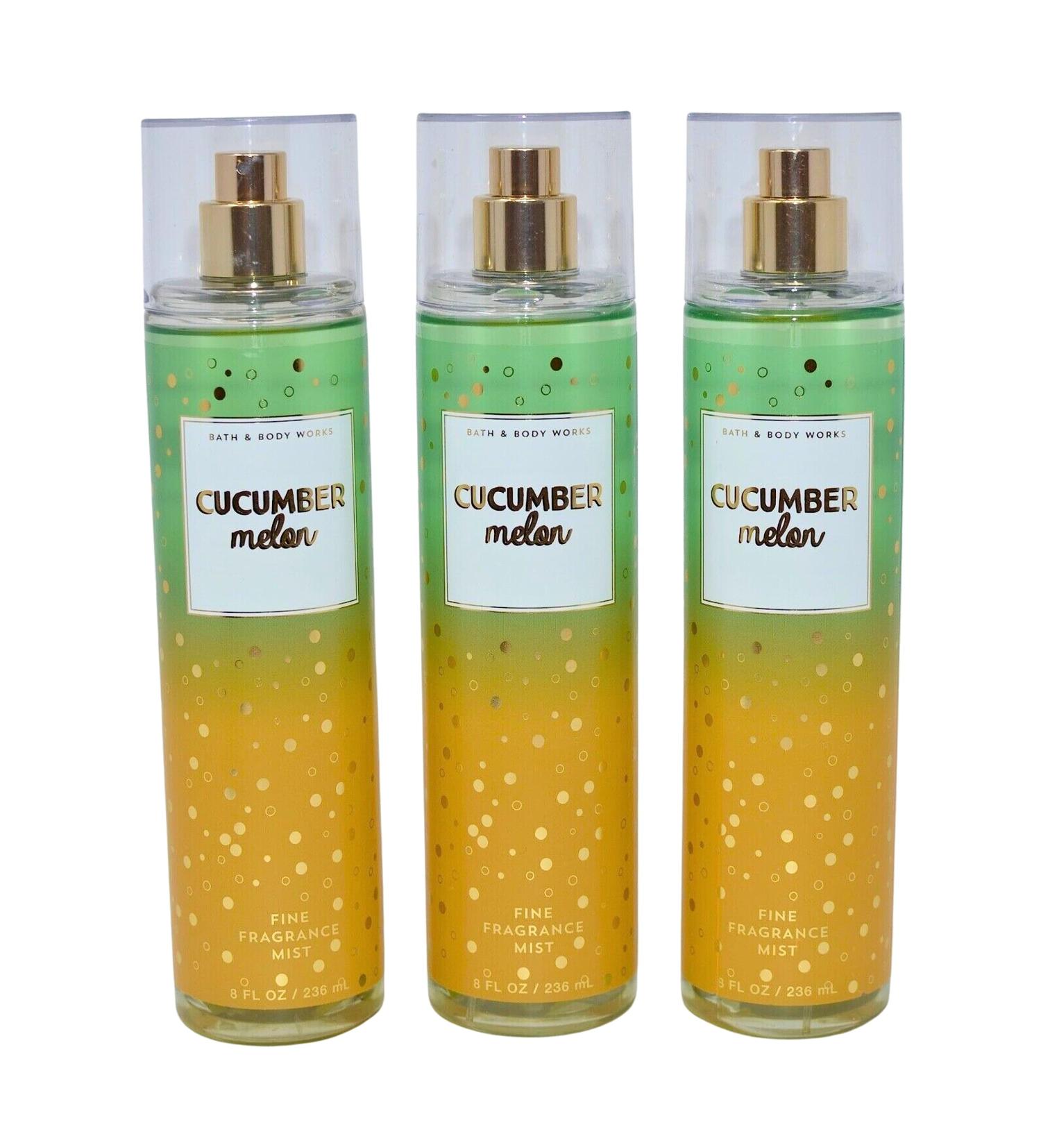 Bath & Body Works Fragrance Mist 3-Pack 8oz Each (Cucumber Melon)