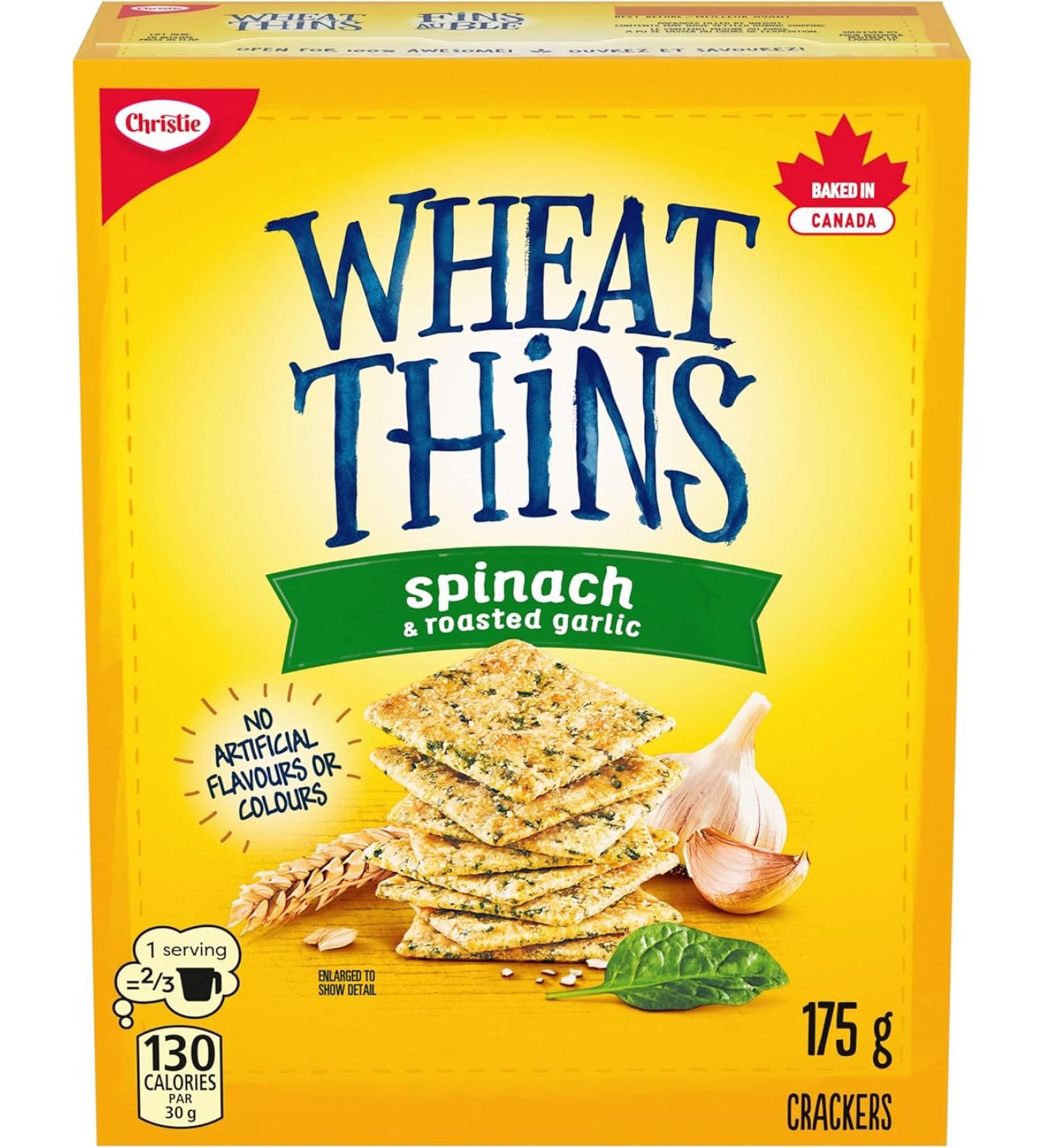 Wheat Thins Crackers - Spinach and Roasted Garlic - 175g - Buy Online on GoSupps.com
