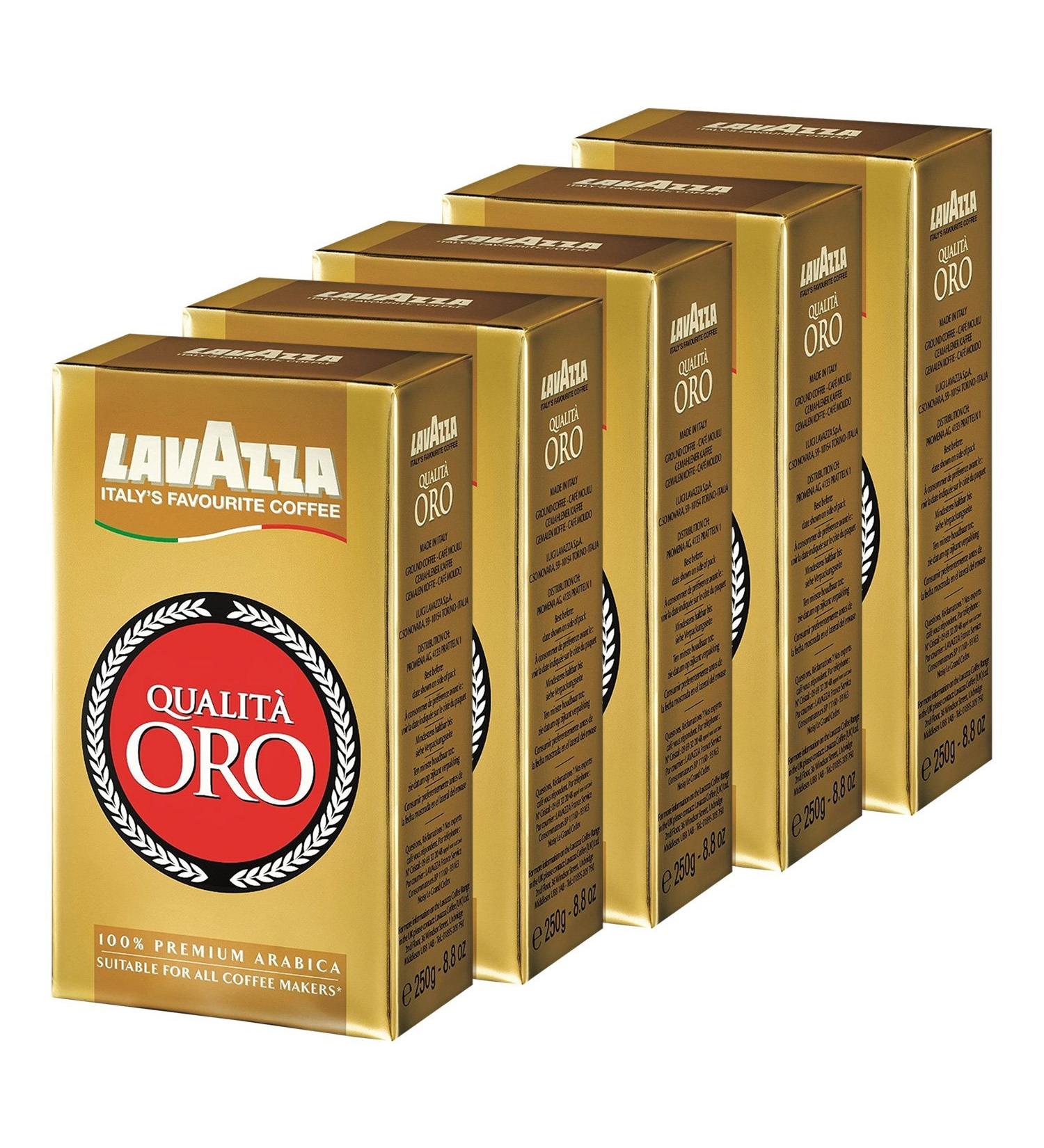 Lavazza Lavazza Qualit Oro Ground Coffee 5 x 250 g - Buy Online on GoSupps.com
