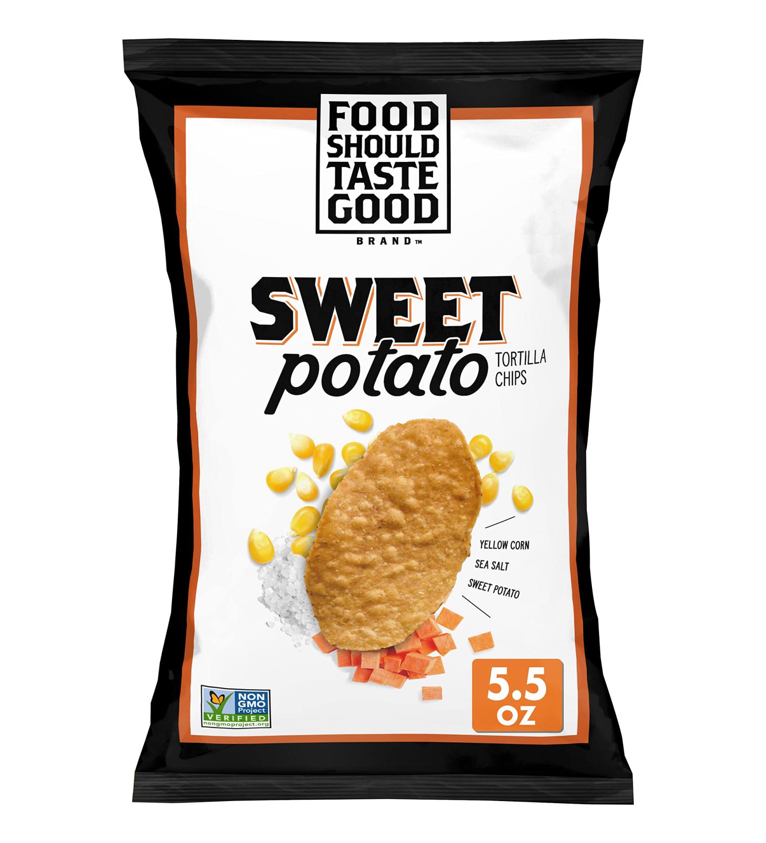 Food Should Taste Good Sweet Potato Tortilla Chips - Gluten Free, 5.5 oz (Pack of 1) - Buy Online on GoSupps.com