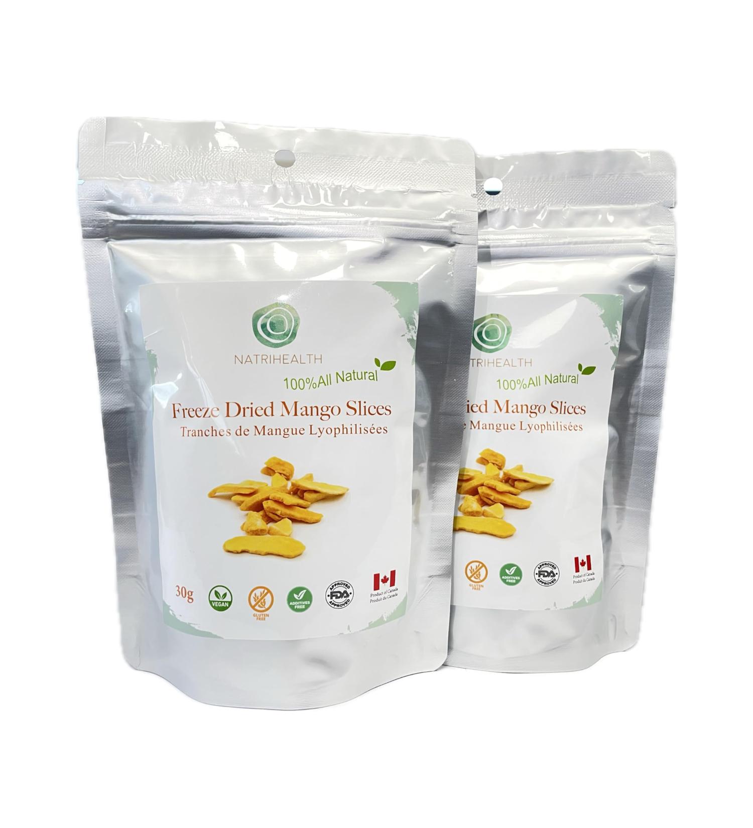 Freeze Dried Mango Slices 30 Gram 100% Fruit NO Added Sugar - Delicious Fruit Snacks (2-Pack) (60g 2 count) 60g 2 - Buy Online on GoSupps.com