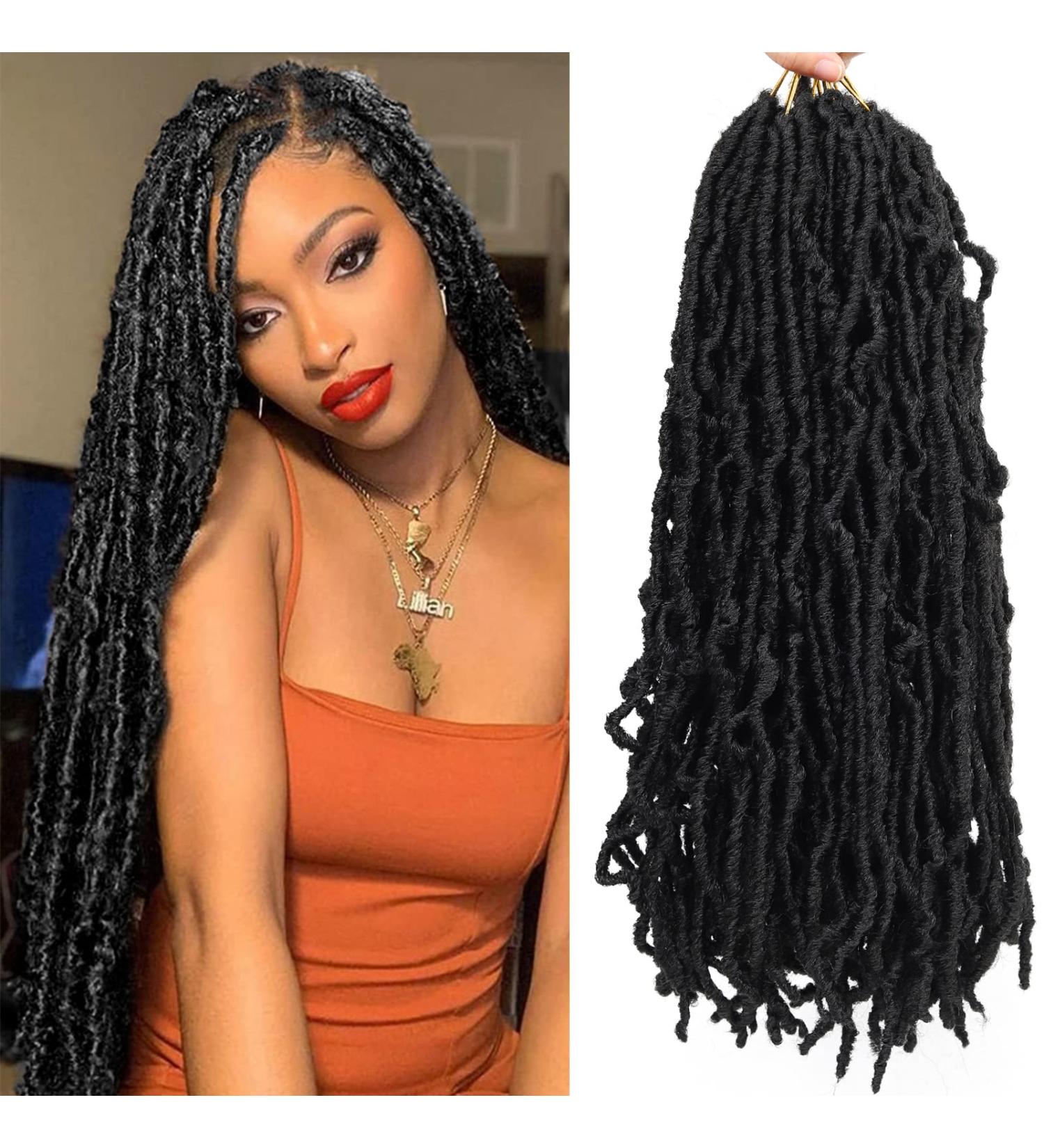 Soft Locs 24 Inch Faux Crochet Hair 6 Packs Pre-looped Nature Color 1B - Pack of 6 - Buy Online on GoSupps.com