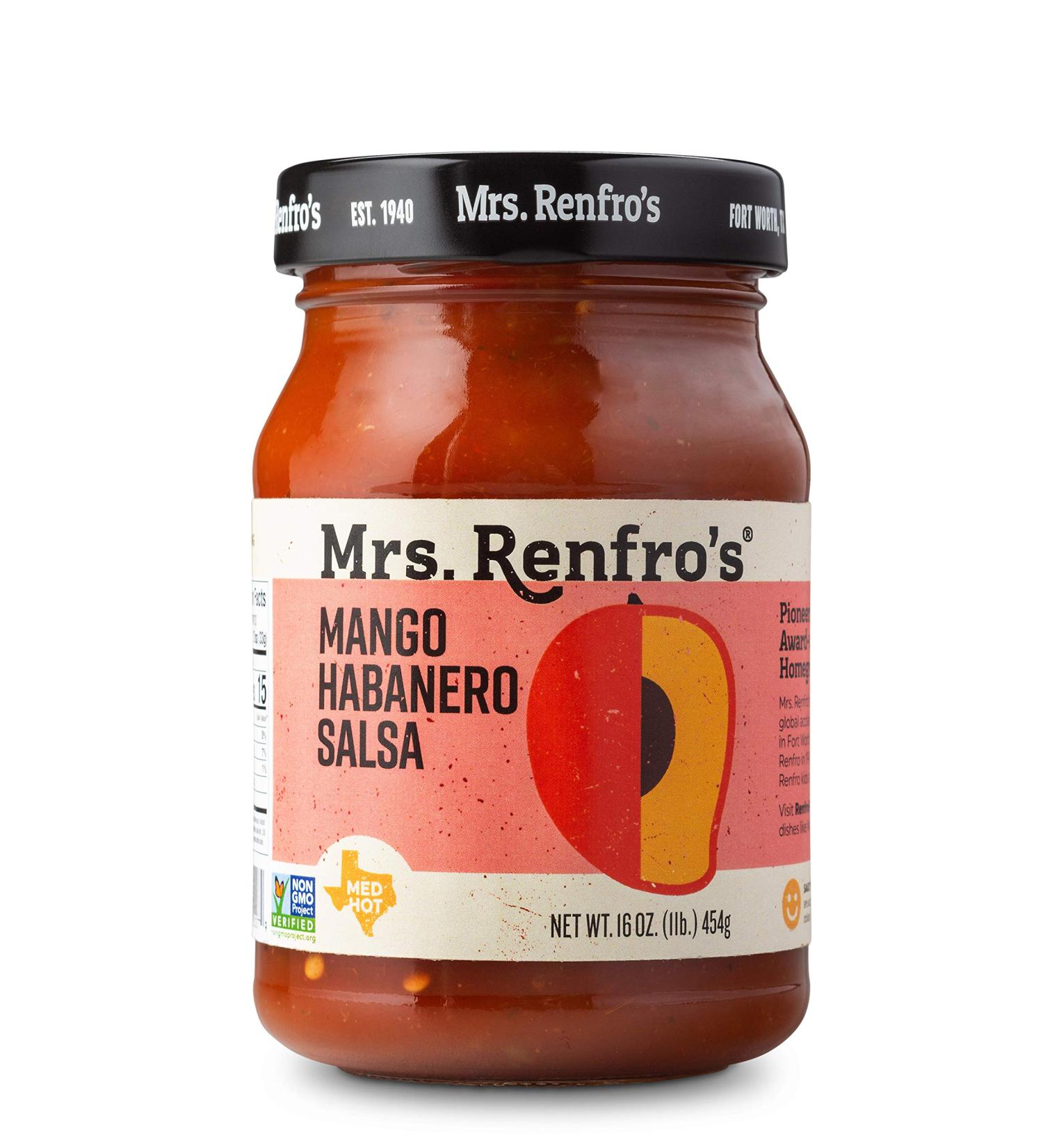 Mrs. Renfro's Mango Habanero Salsa 16oz 4-Pack - Non-GMO, Gluten-Free - Buy Online on GoSupps.com