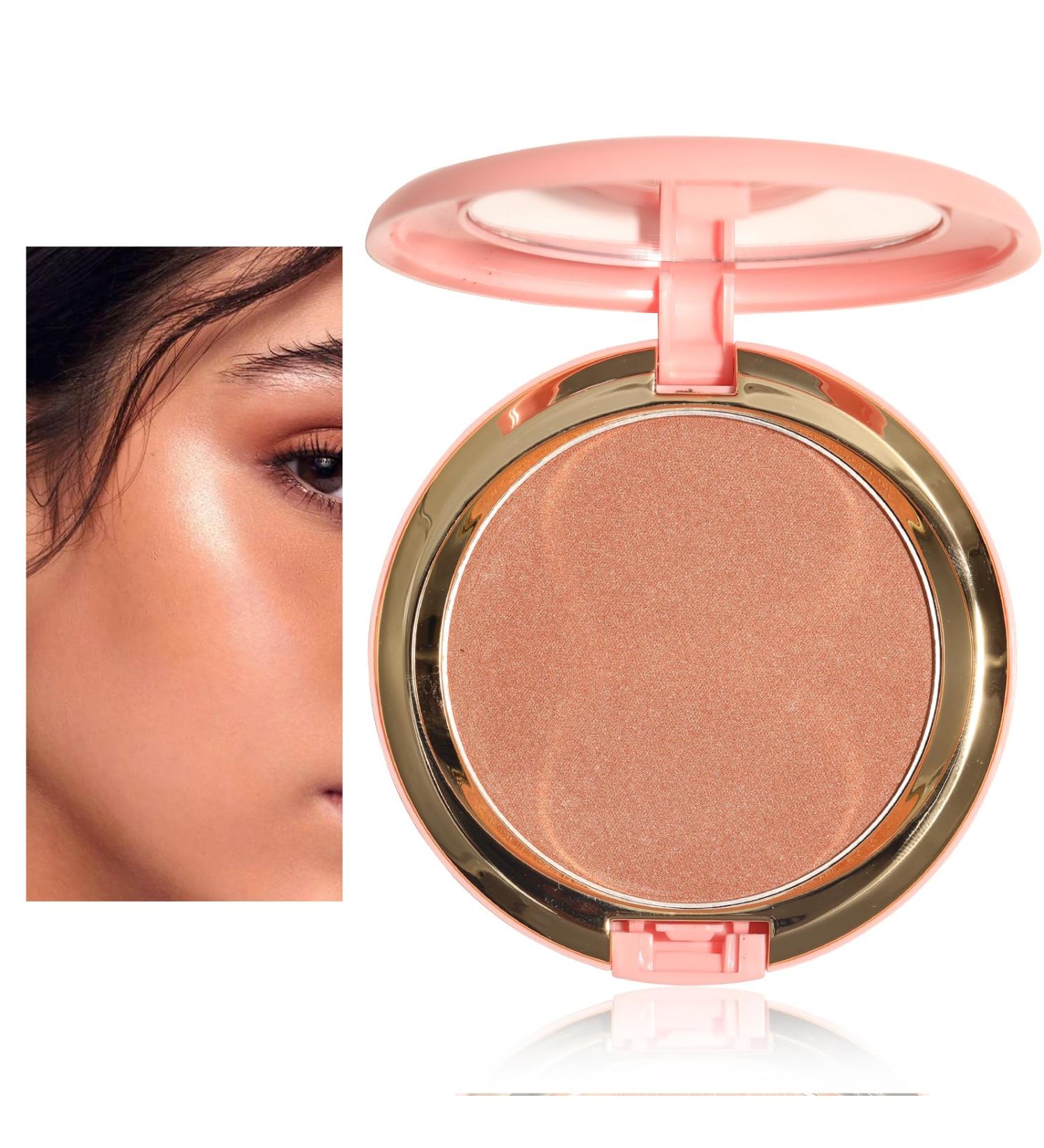 Sunset Bronzer Powder - Vegan Highly Pigmented Highlighter & Contour | Natural Sun-Kissed Finish All-Day Wear - Buy Online on GoSupps.com