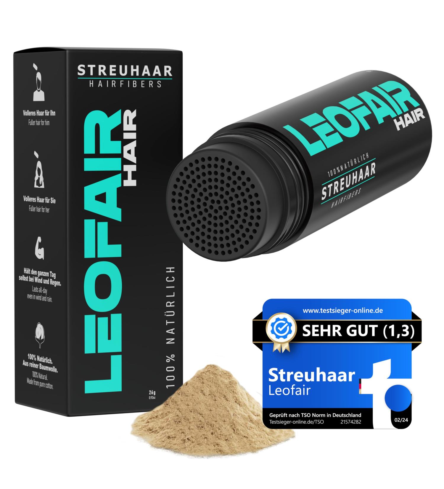 Leofair 100% Natural Hair Compression - Instant Volume & Density - 28g Premium Hair Product for Men & Women (Dark Blonde) - Buy Online on GoSupps.com
