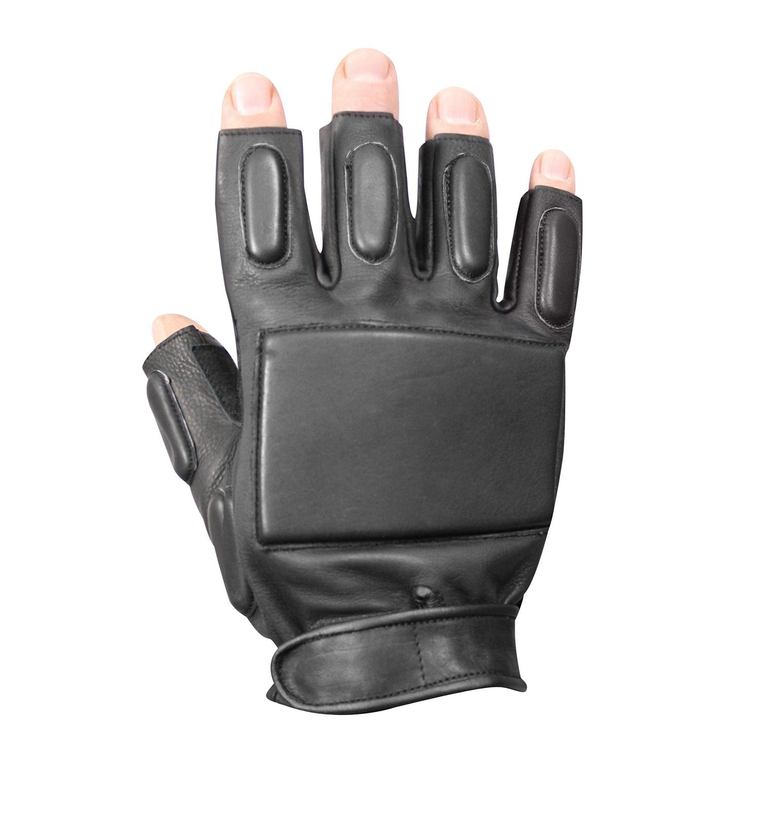 Rothco Fingerless Rappelling Gloves, Black, Large