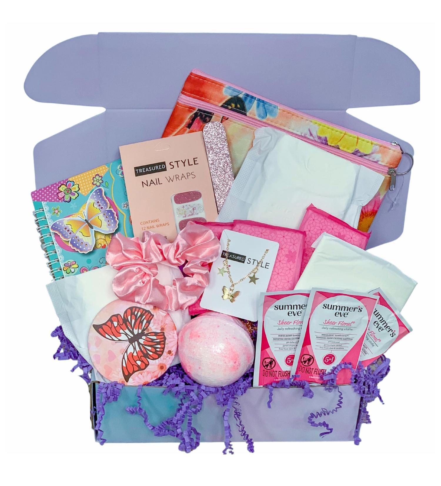 Teen Girl First Period Kit for Girls 10-12 | Menstruation Puberty Gift Set | Preteen Girl's Welcome to Womanhood Gift - Buy Online on GoSupps.com