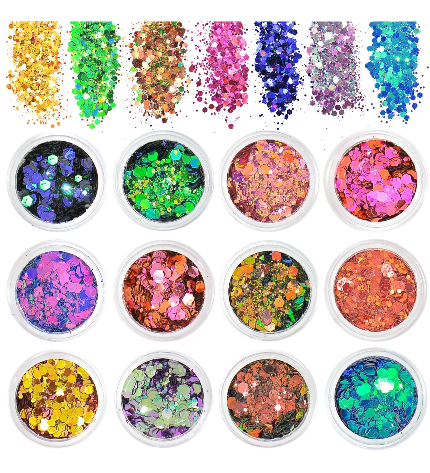  ALIIP Glitter Festival for the face 12 colors for face body nails eyes lips body accessories - Buy Online on GoSupps.com
