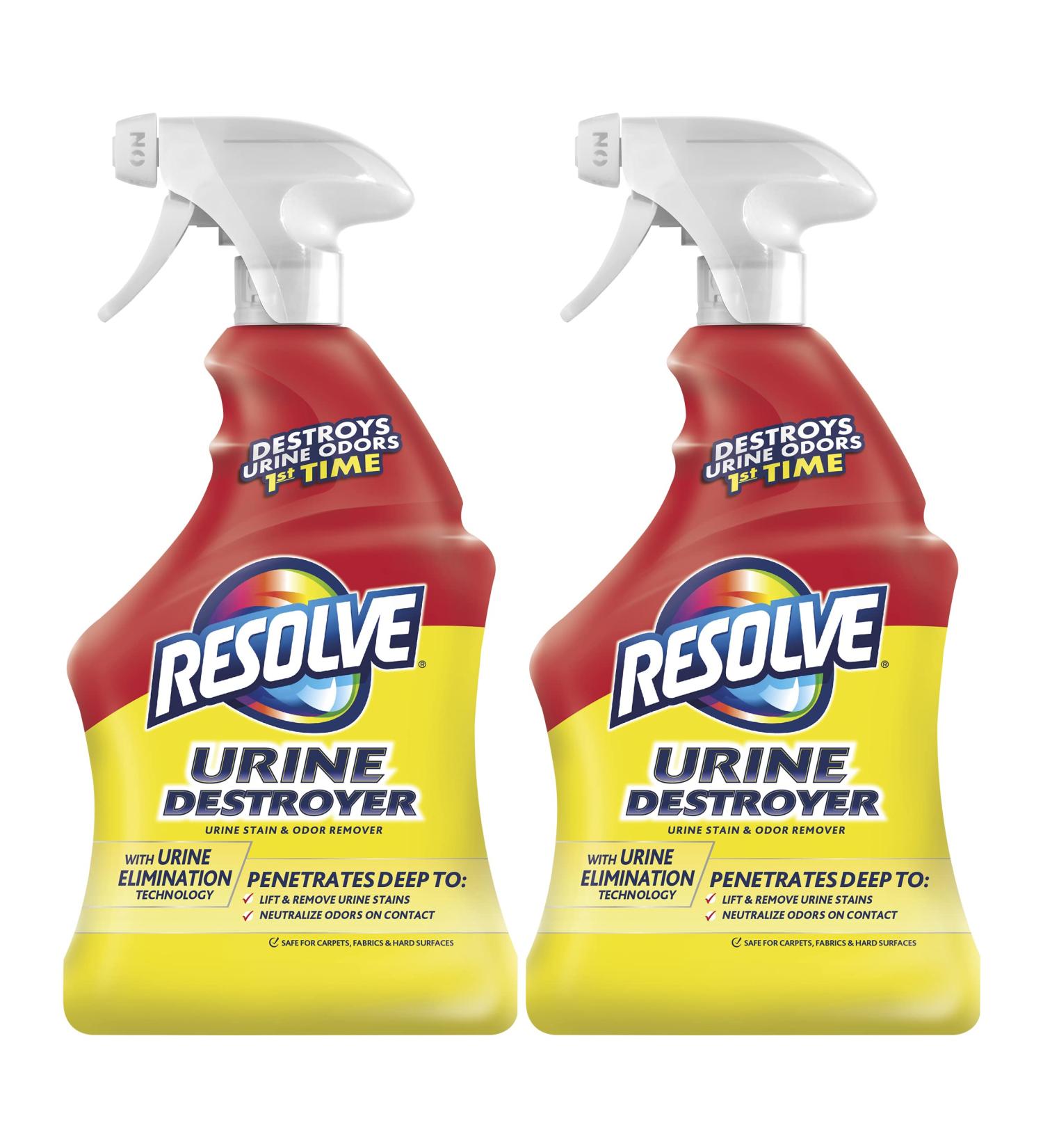 Resolve Urine Destroyer 32oz Spray, 2-Pack - Pet Stain & Odor Remover - Buy Online on GoSupps.com