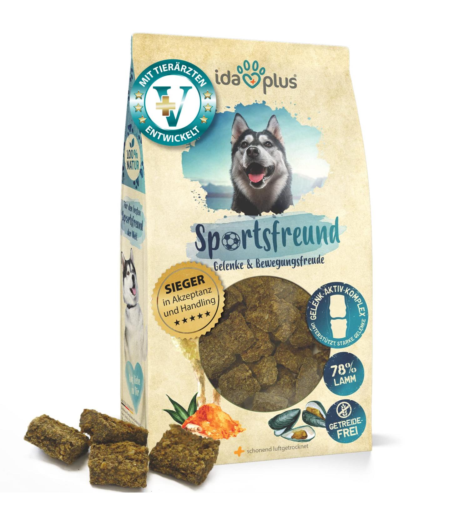 Ida Plus Sportsfreund - Joint Support for Dogs | Delicious Green Lip Shell Snacks for Mobility & Agility | 30-Day Supply - Buy Online on GoSupps.com