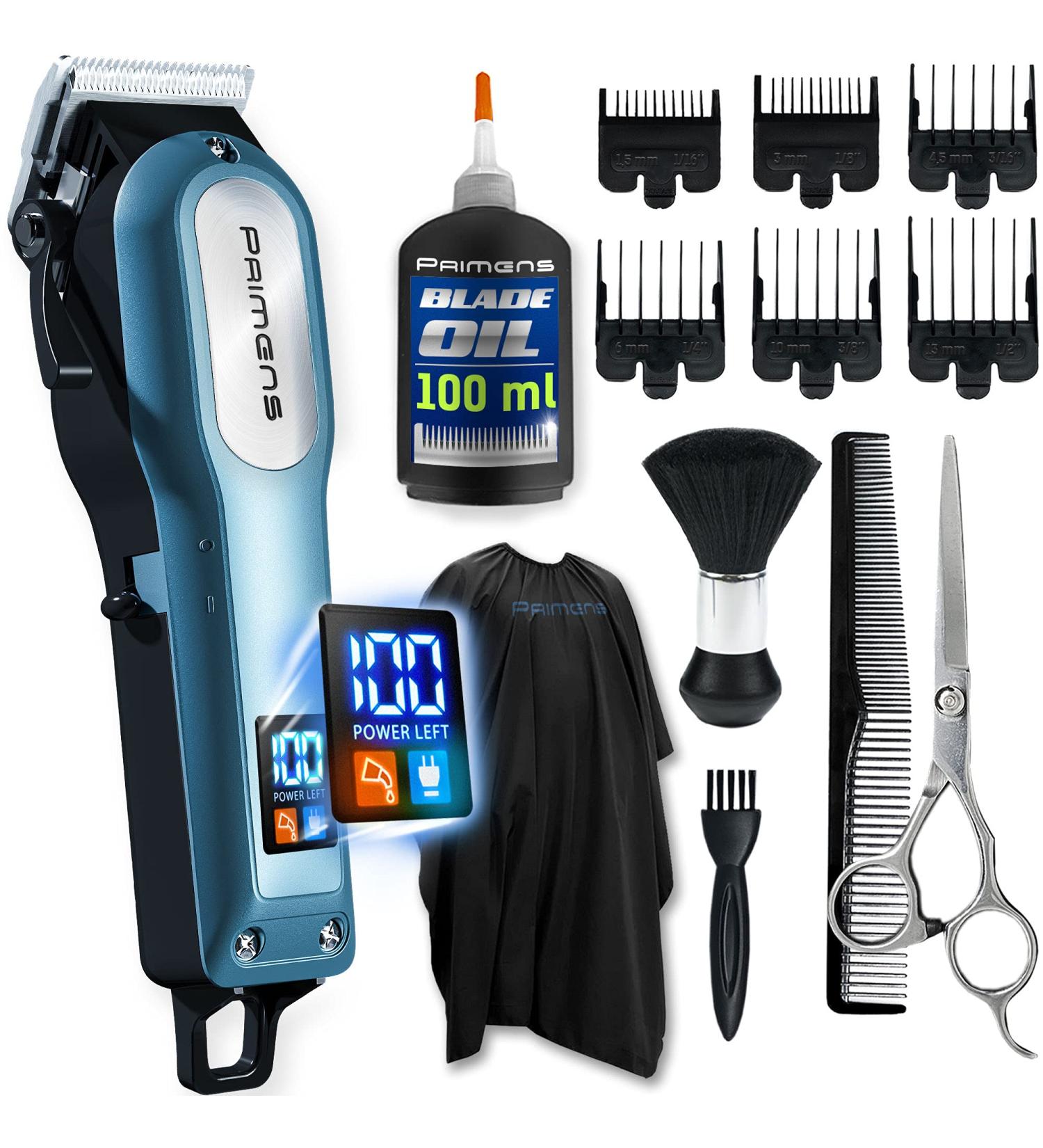 Professional Rechargeable Hair Clipper Kit for Men - Quiet Cordless Trimmer, Scissors & More | Best for Home Haircuts - Buy Online on GoSupps.com