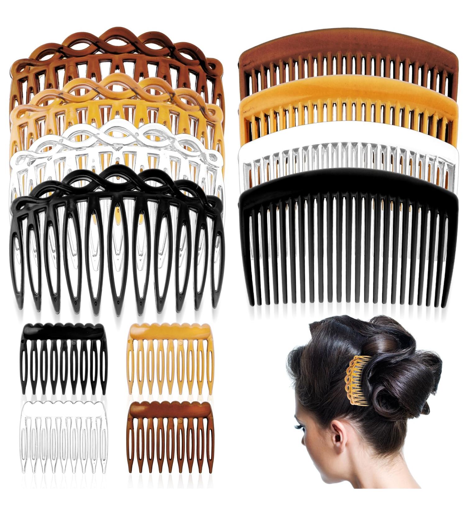 Ouligay 12Pcs Hair Combs Slides Hair Side Combs Plastic French Twist Decorative Hair Accessories for Girls Women Bridal Wedding - Buy Online on GoSupps.com