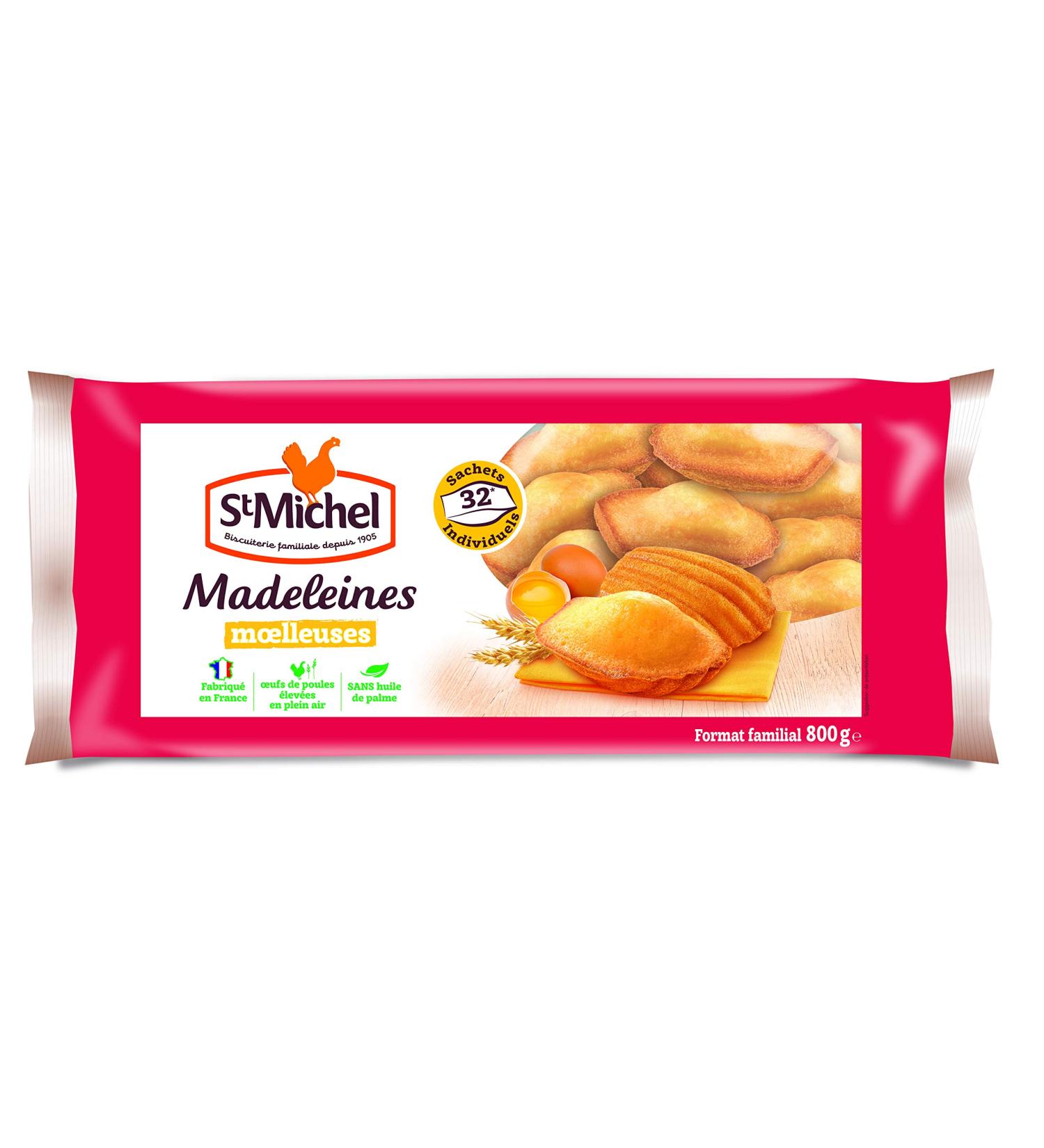 St Michel Soft Natural Madeleines in Individual Sachet, 800g
