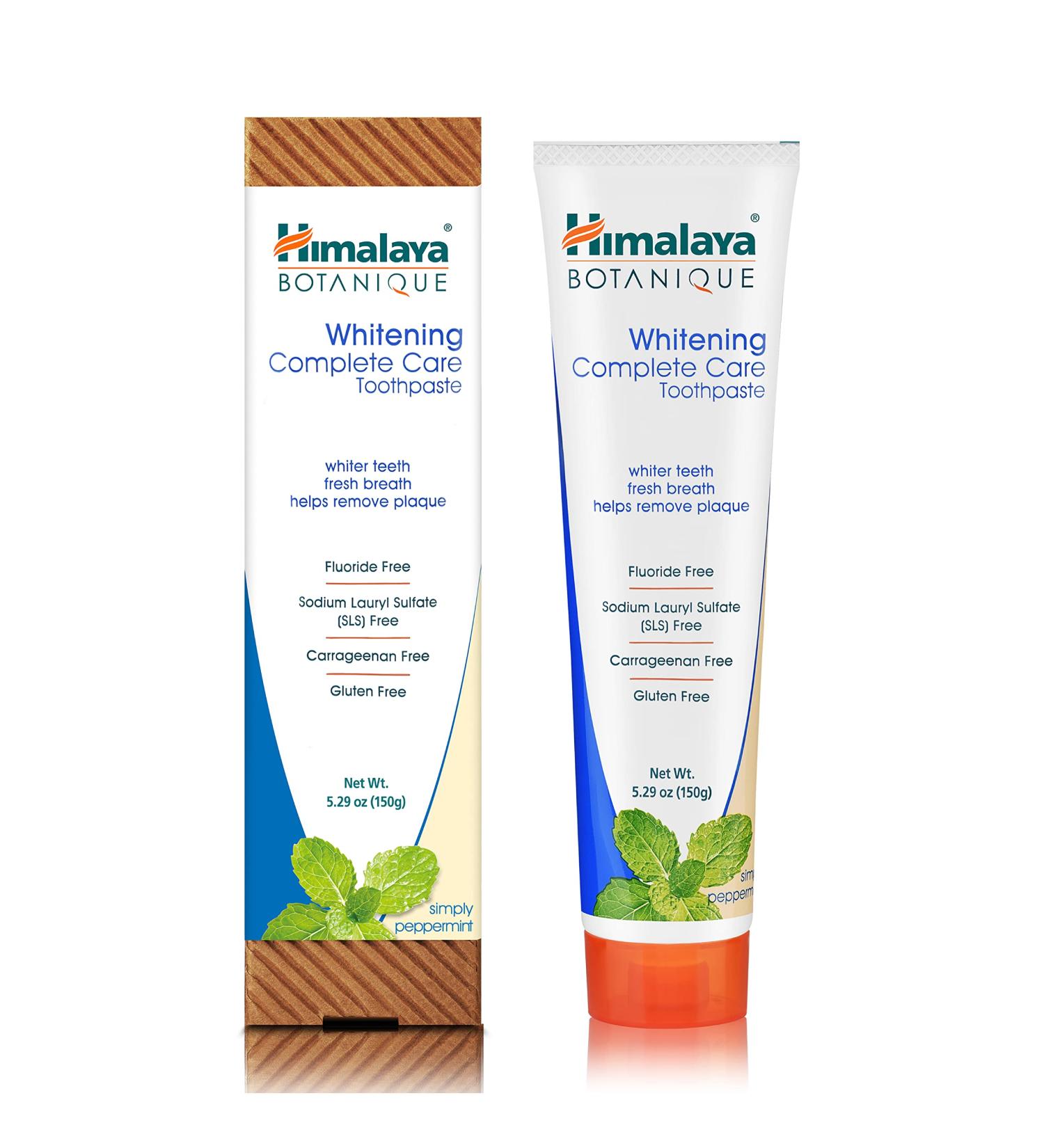 Himalaya Botanique Whitening Toothpaste - Simply Peppermint 5.29 oz (150 g) | Natural Dental Care - Buy Online on GoSupps.com