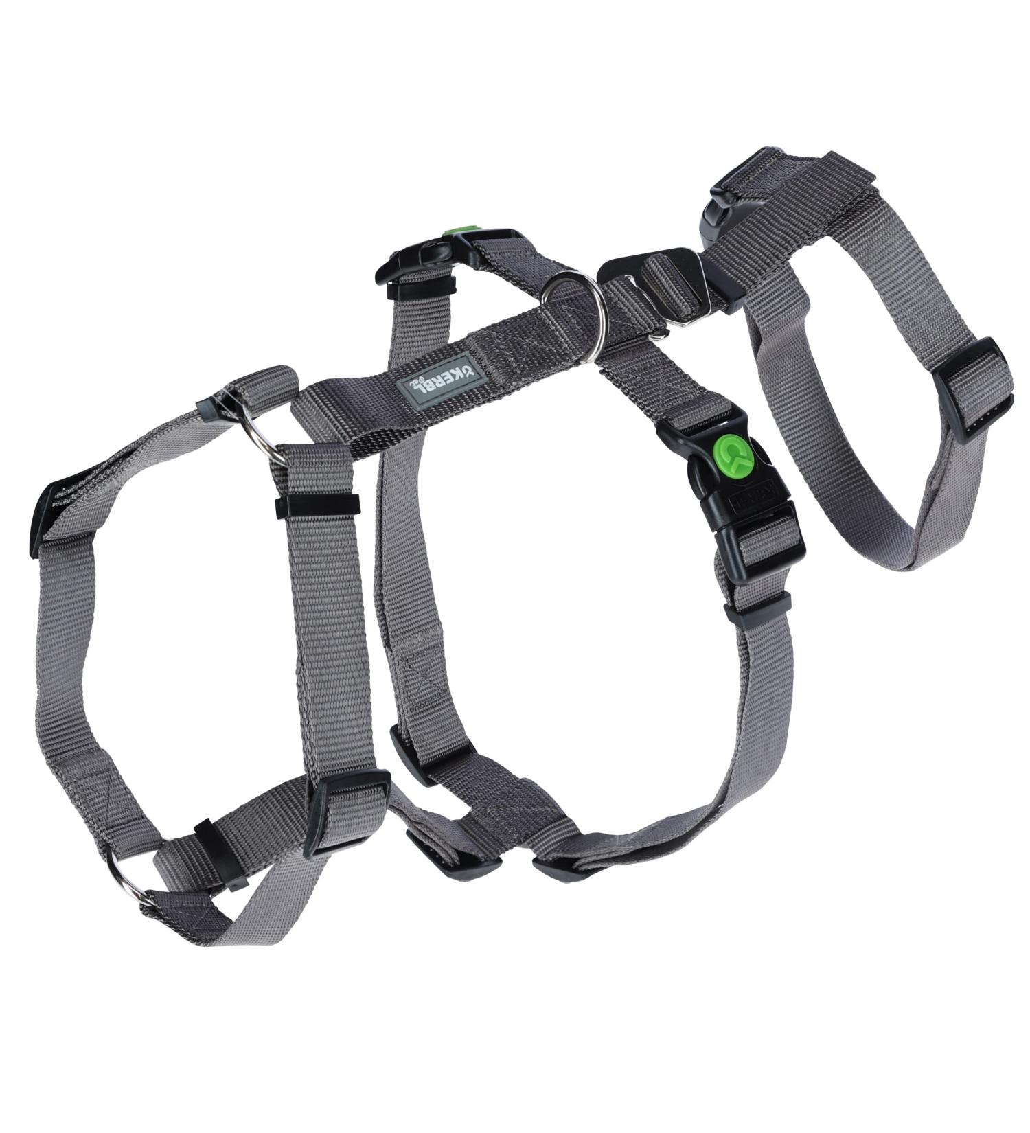 Kerbl 80044 Panic Harness Miami | Escape-proof Dog Harness | Grey 64-100cm | International Shipping Available - Buy Online on GoSupps.com